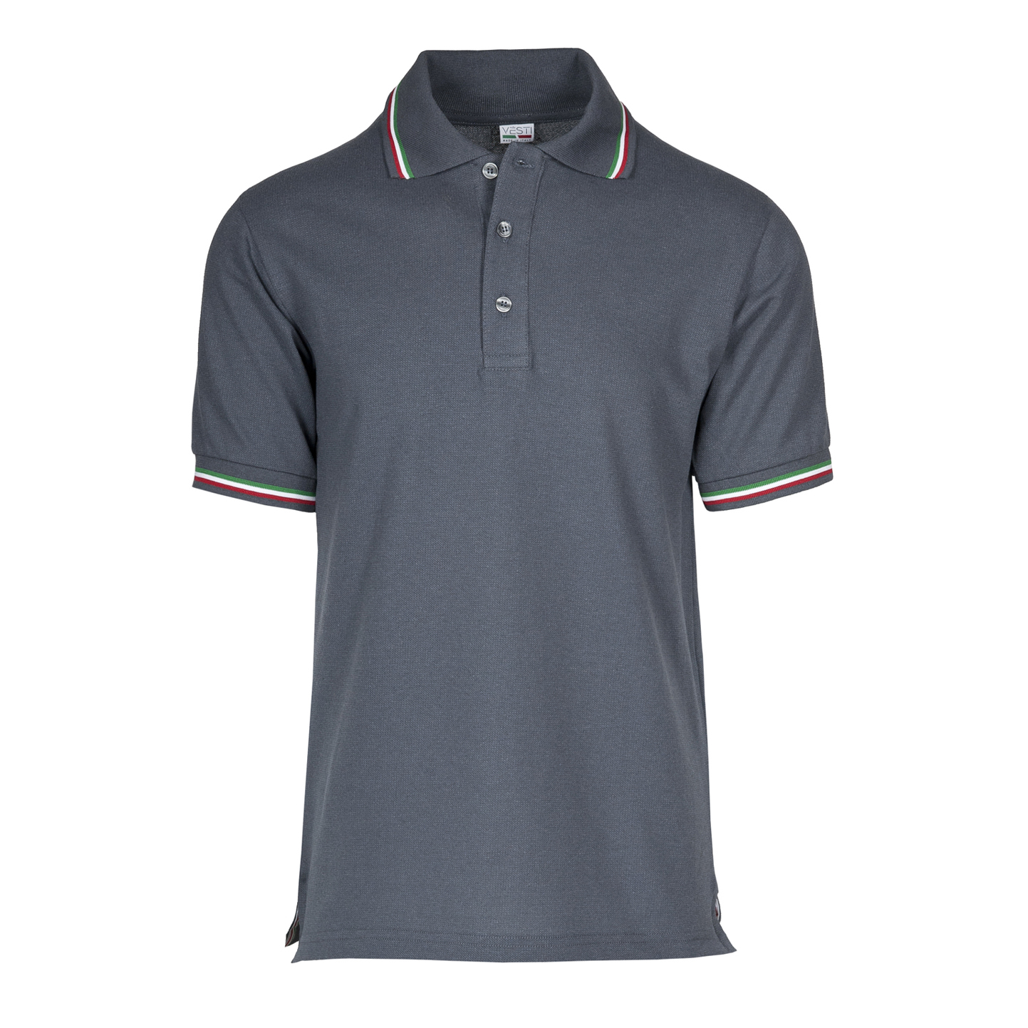 Polo Piqué S/S 50/50% Baumwolle/Baumwolle, 180 g/m², Schwarz, ECO XS - 22E - ECO Lead