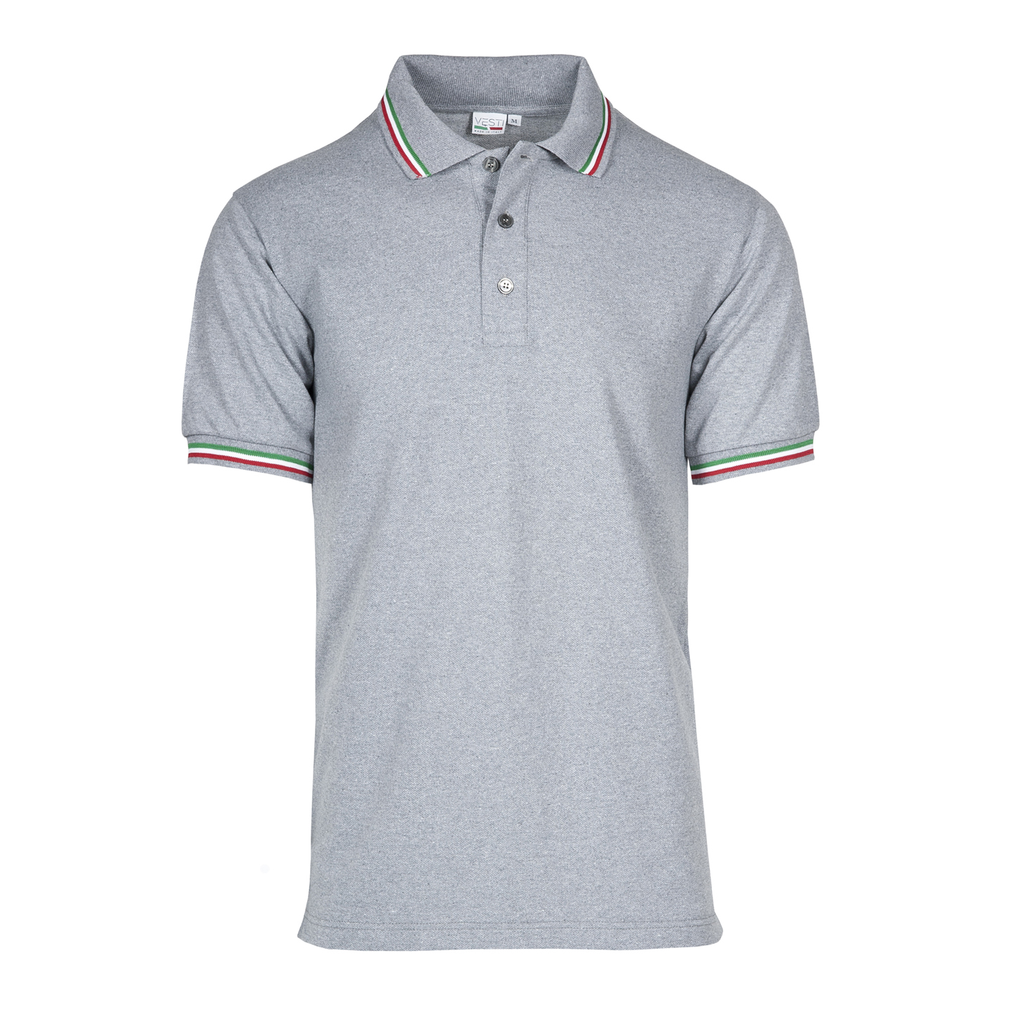 Polo Piqué S/S 50/50% Baumwolle/Baumwolle, 180 g/m², Schwarz, ECO XS - 75E - ECO Ash
