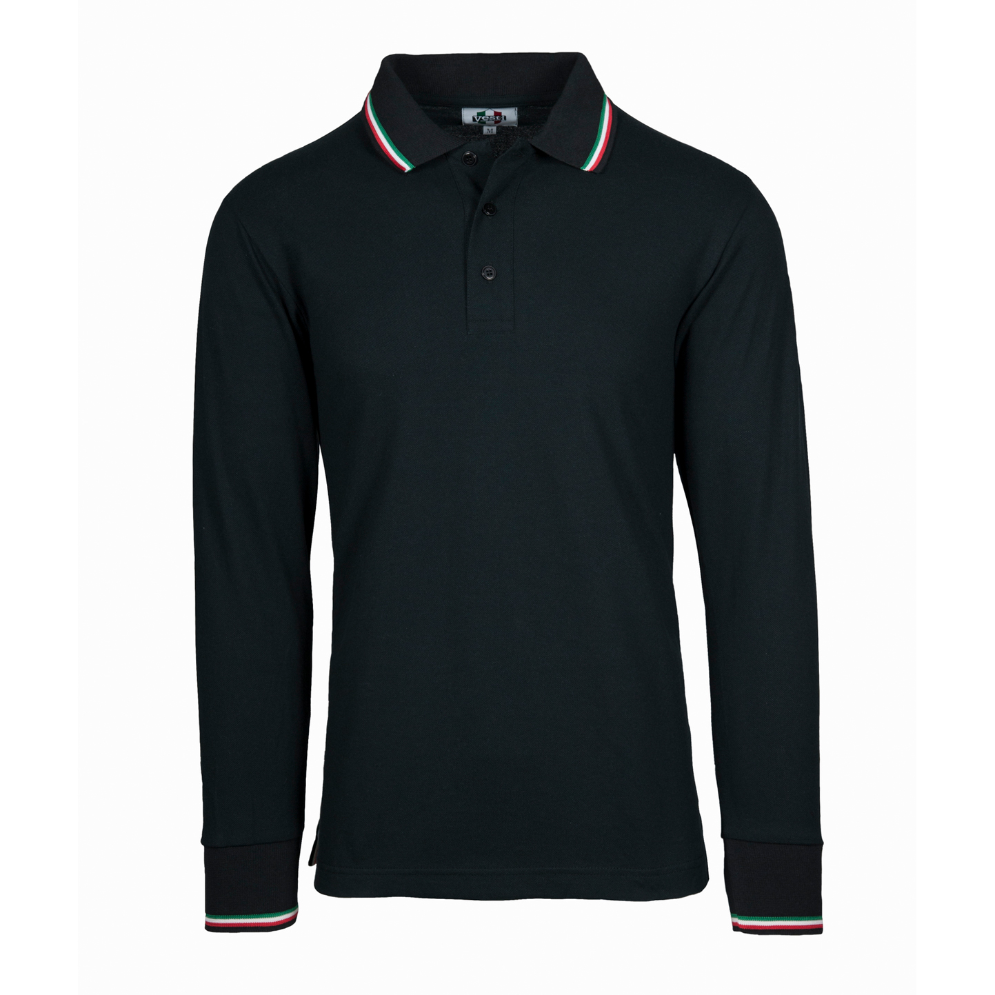 Polo Piqué S/L 50/50% Baumwolle/Baumwolle, 180 g/m², Schwarz, ECO XS - 12E - Black ECO