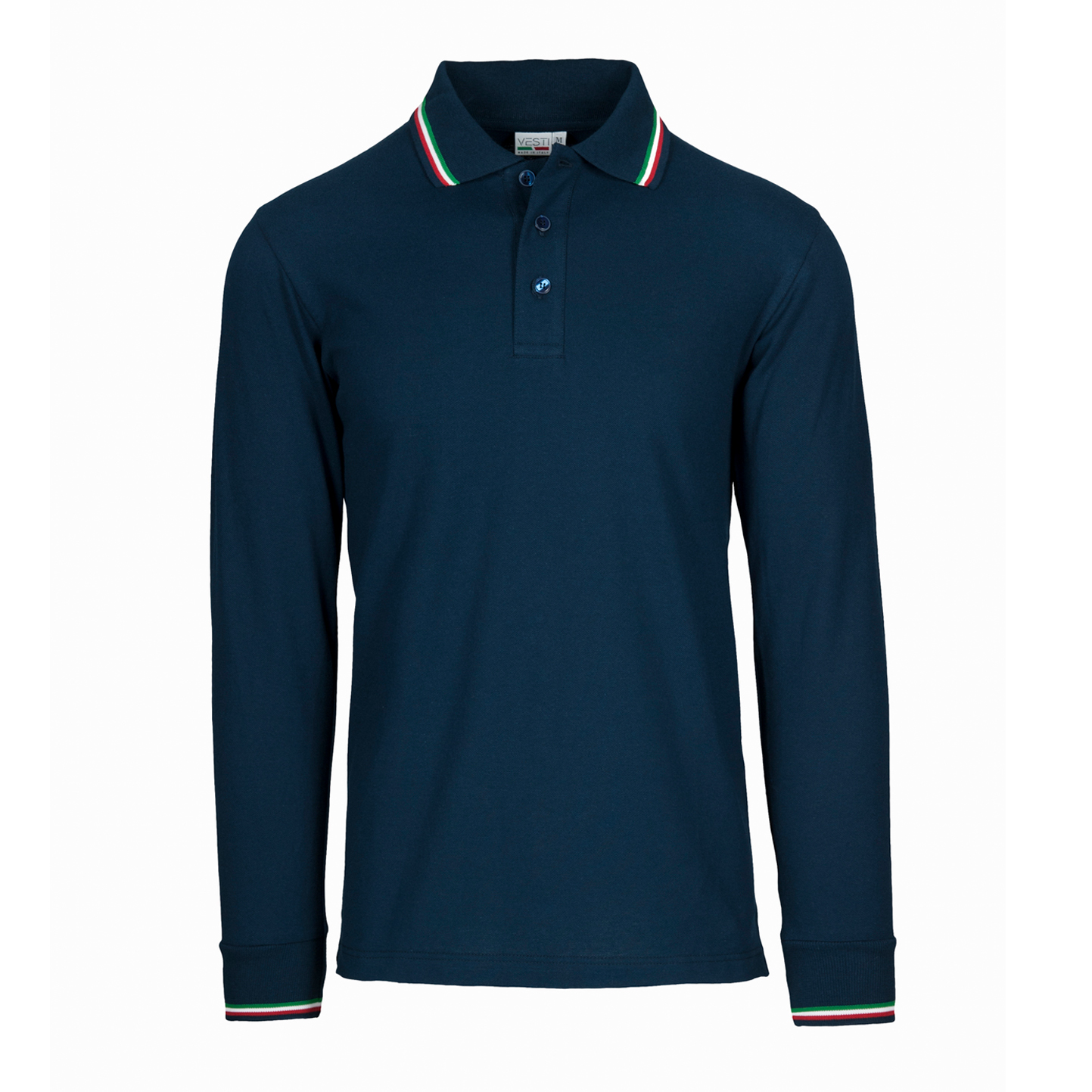 Polo Piqué S/L 50/50% Baumwolle/Baumwolle, 180 g/m², Schwarz, ECO XS - 18E - Blue ECO