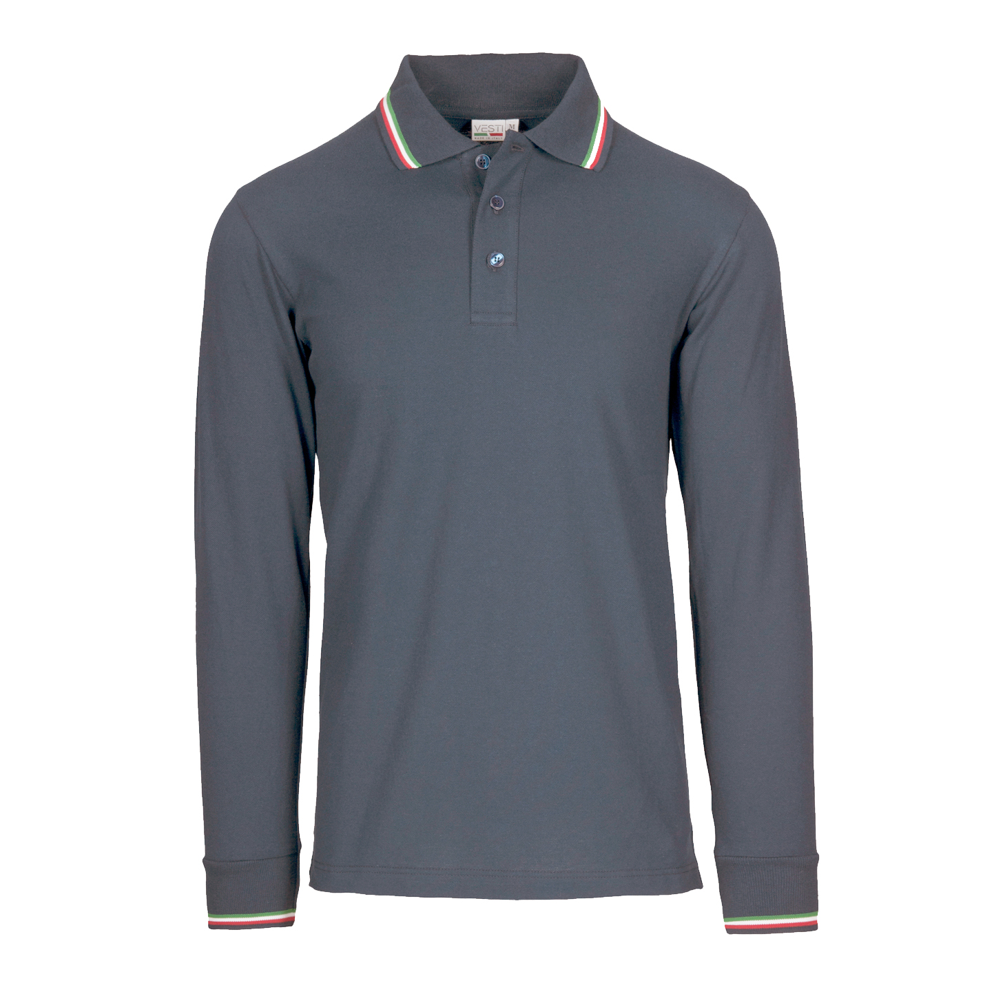 Polo Piqué S/L 50/50% Baumwolle/Baumwolle, 180 g/m², Schwarz, ECO XS - 22E - ECO Lead