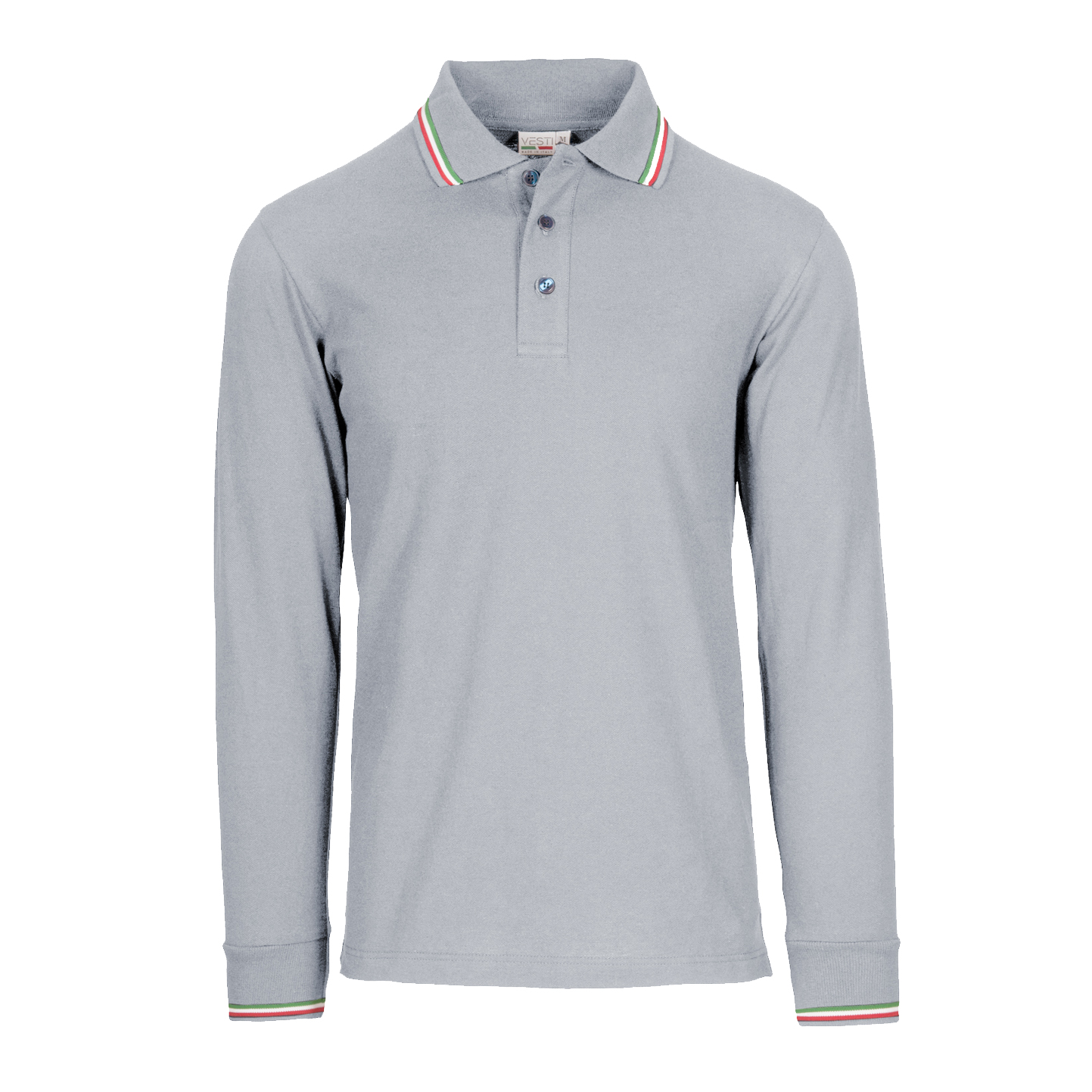 Polo Piqué S/L 50/50% Baumwolle/Baumwolle, 180 g/m², Schwarz, ECO XS - 75E - ECO Ash