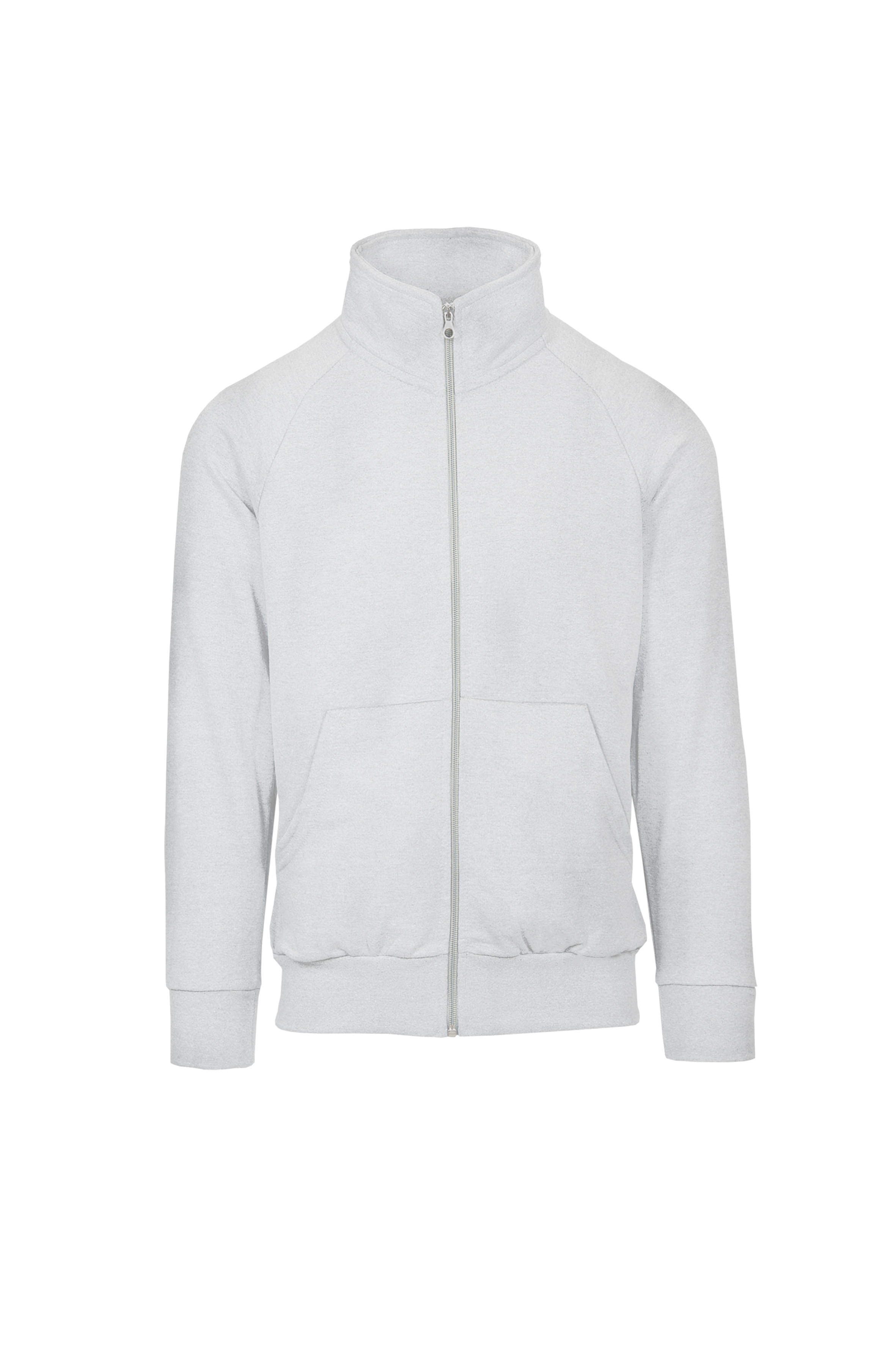 Sweatshirtjacke mit Reißverschluss, Frottee (70 % Baumwolle, 30 % Polyester), 240 g/m², Schwarz, Größe XS - 99 - Weiß