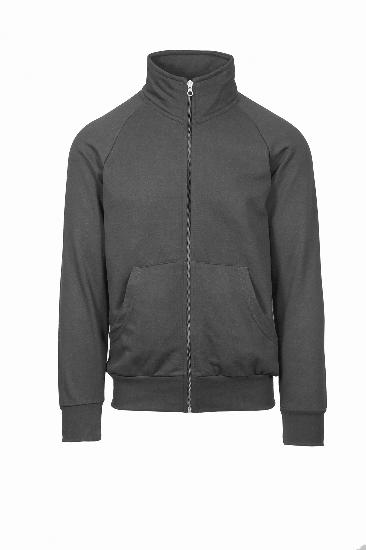 Sweatshirtjacke mit Reißverschluss, Frottee (70 % Baumwolle, 30 % Polyester), 240 g/m², Schwarz, Größe XS - 22 - Blei