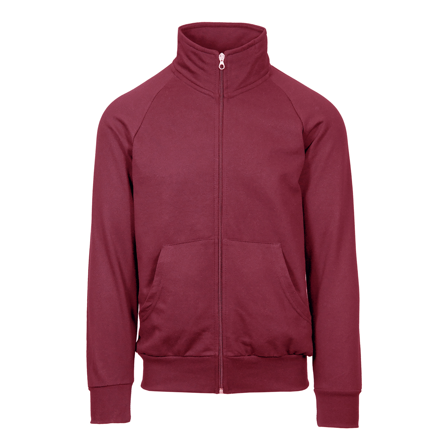 Langes Sweatshirt mit Reißverschluss, 70 % Baumwolle, 30 % Polyester, 280 g/m², Schwarz, Größe XS - 48 - Bordeaux Sport