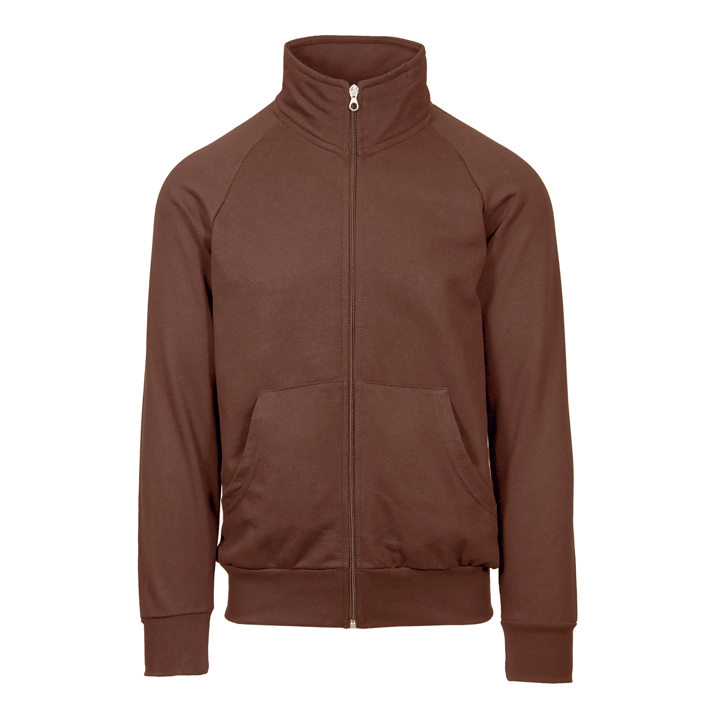 Langes Sweatshirt mit Reißverschluss, 70 % Baumwolle, 30 % Polyester, 280 g/m², Schwarz, Größe XS - 50 - Braun