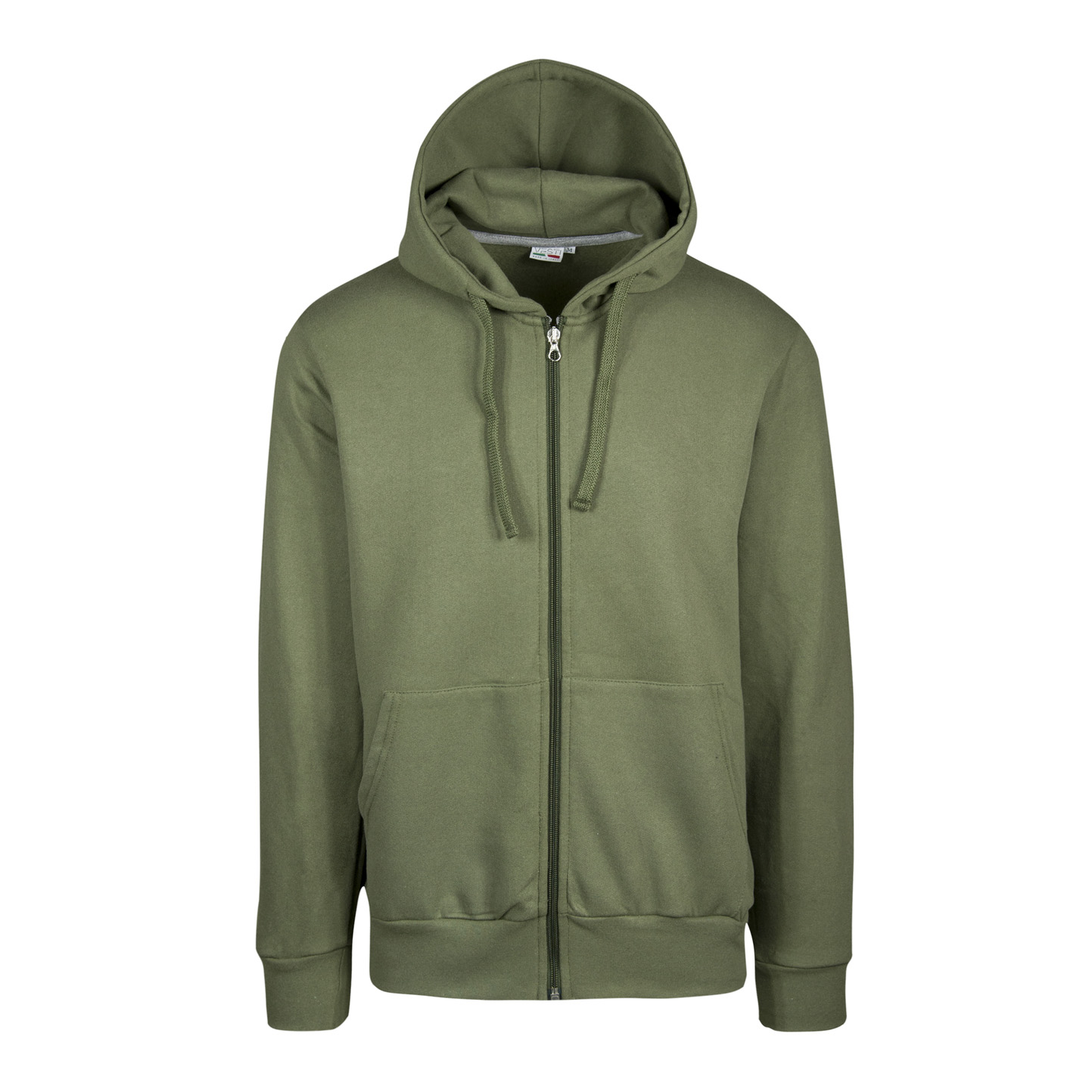 Kapuzenpullover mit Reißverschluss, 70 % Baumwolle, 30 % Polyester, 280 g/m², Schwarz, Größe XS - 23 - Militär