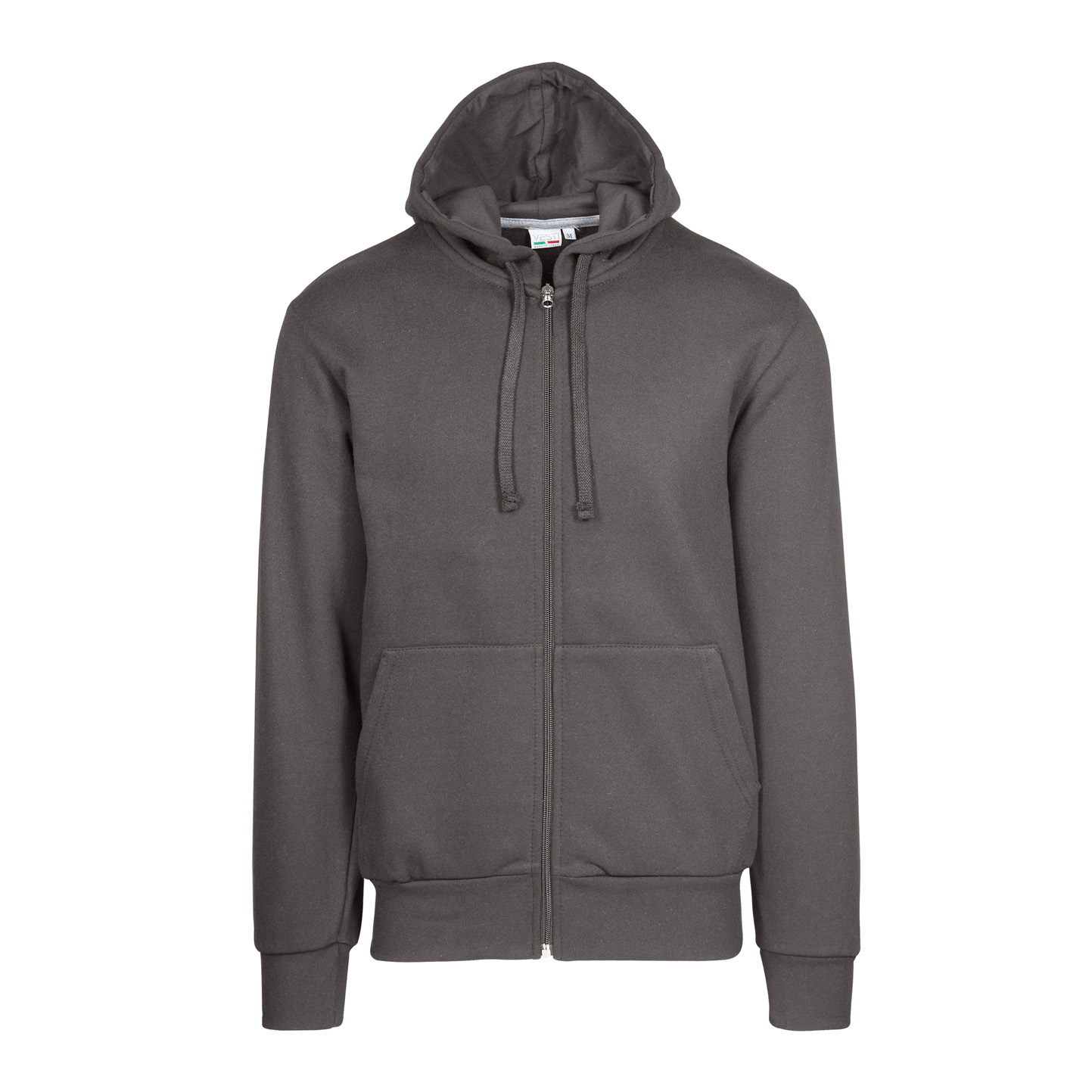 Kapuzenpullover mit Reißverschluss, 70 % Baumwolle, 30 % Polyester, 280 g/m², Schwarz, Größe XS - 22 - Blei