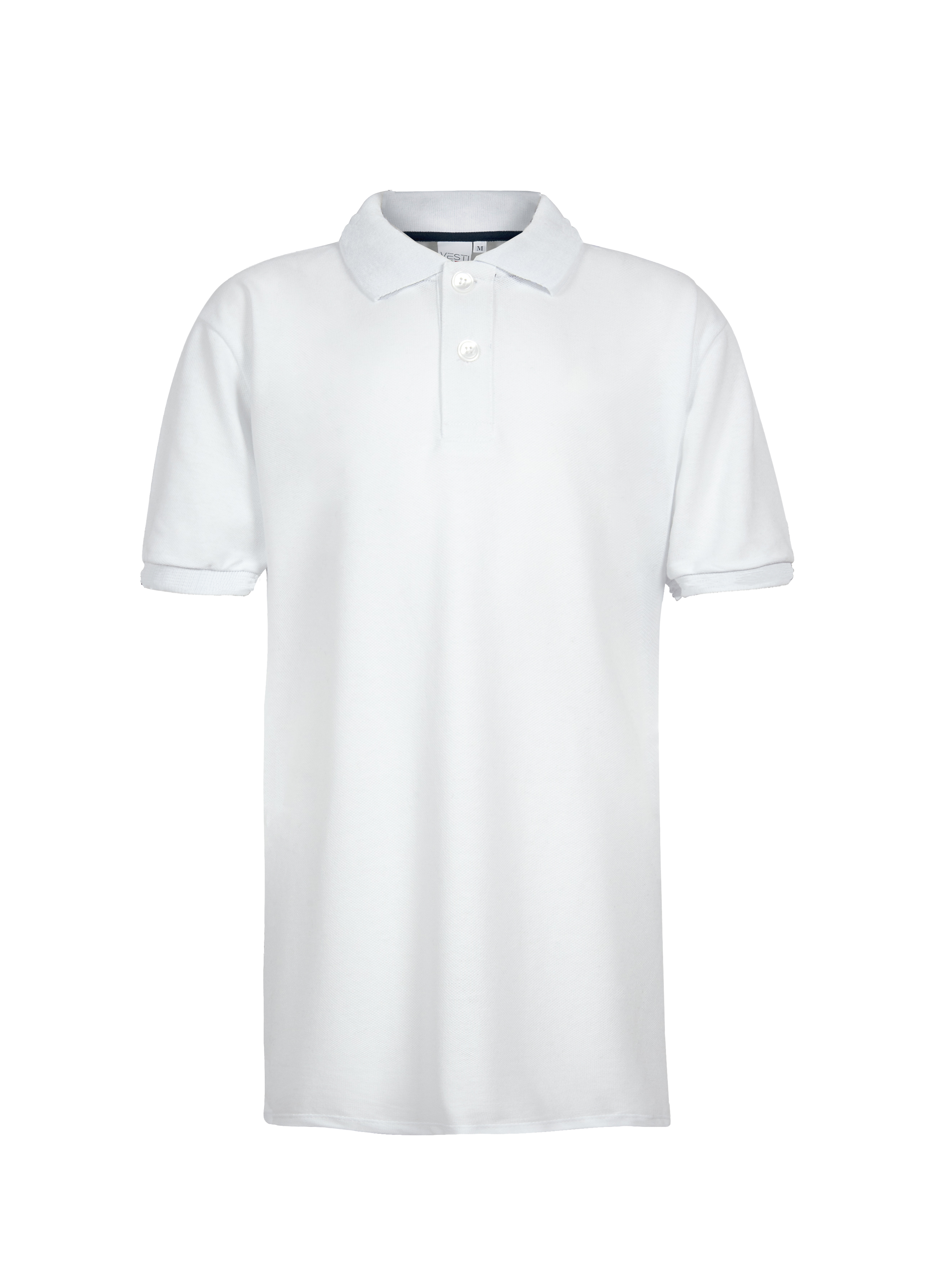 Polo Trim Piqué Kinder Kurzarmshirt, 100 % Baumwolle, 180 g/m², Blau, Größe XS - 99 - Weiß