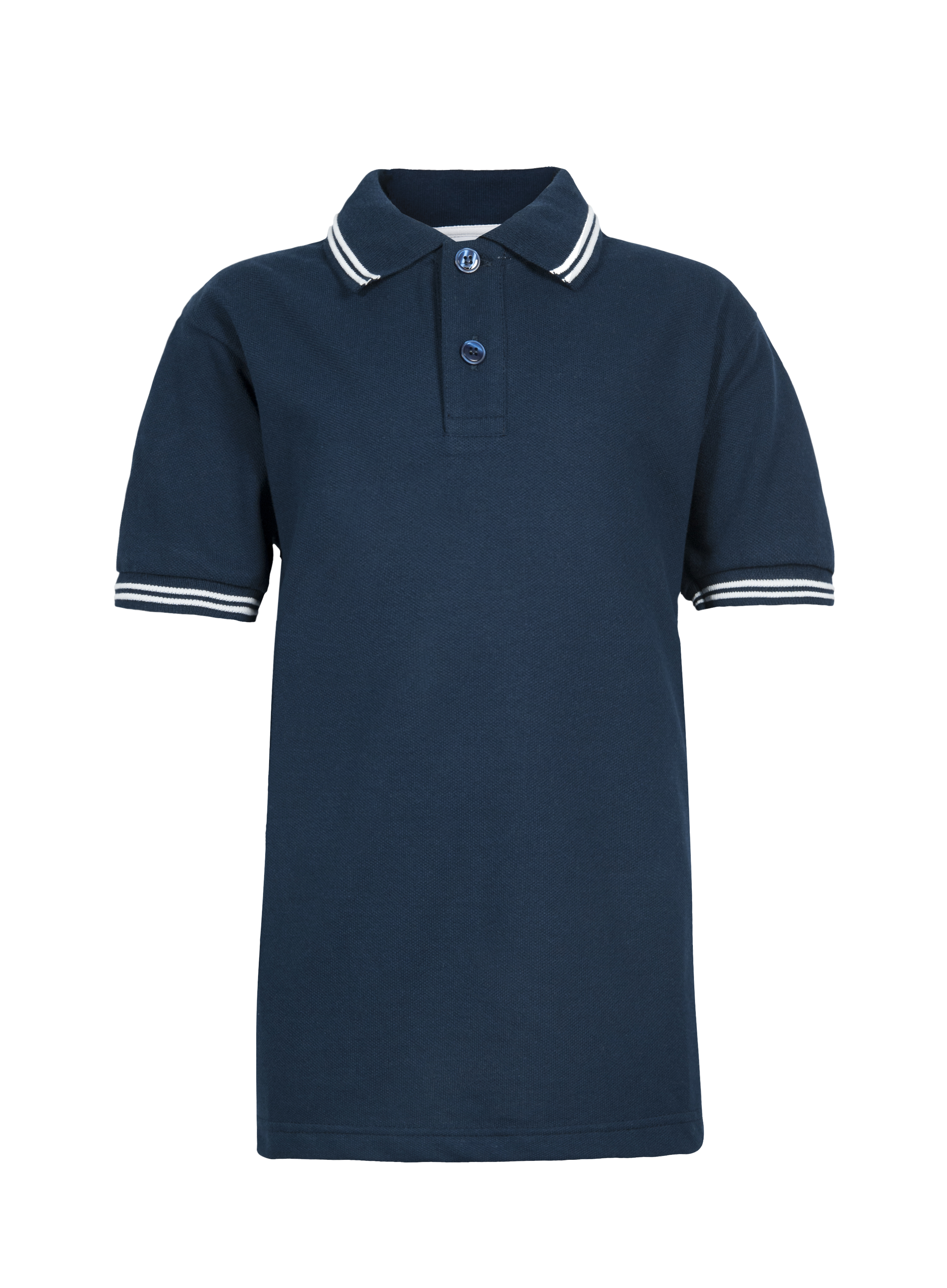 Polo Trim Piqué Kinder Kurzarmshirt, 100 % Baumwolle, 180 g/m², Blau, Größe XS - 1899 - 1899 – Blau/Weiß