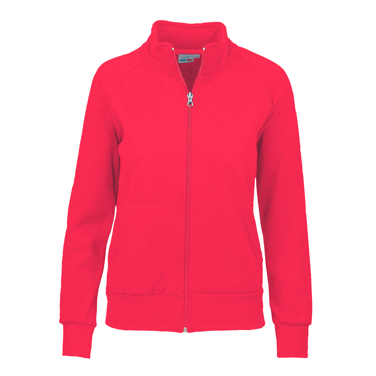 Jacke, Kinder-Sweatshirt, Frottee (70 % Baumwolle, 30 % Polyester), 240 g, Schwarz, Größe XXS (1/2 Jahre) - 28 - Sportrot