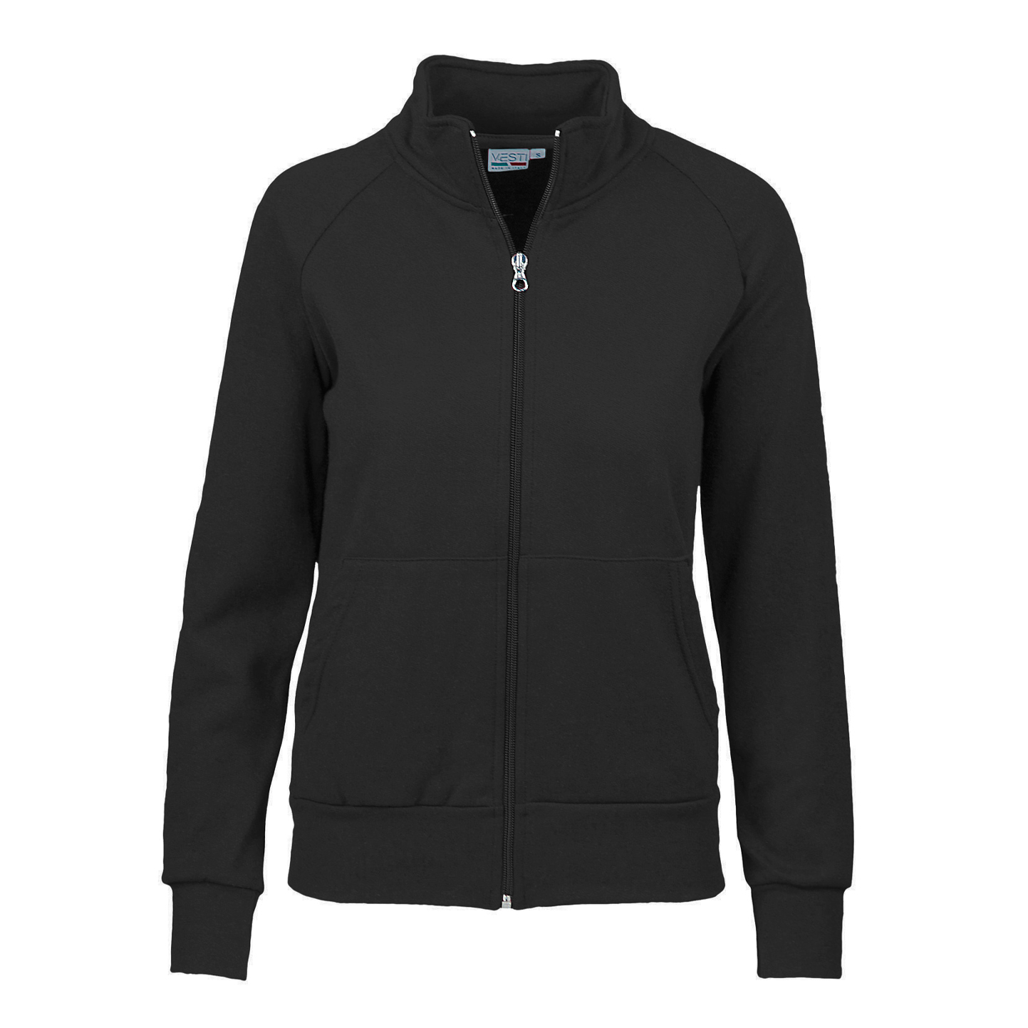 Kinder-Sweatshirt mit Reißverschluss, 70 % Baumwolle, 30 % Polyester, 280 g, Schwarz, Größe XXS (1/2 Jahre) - 12 - Schwarz