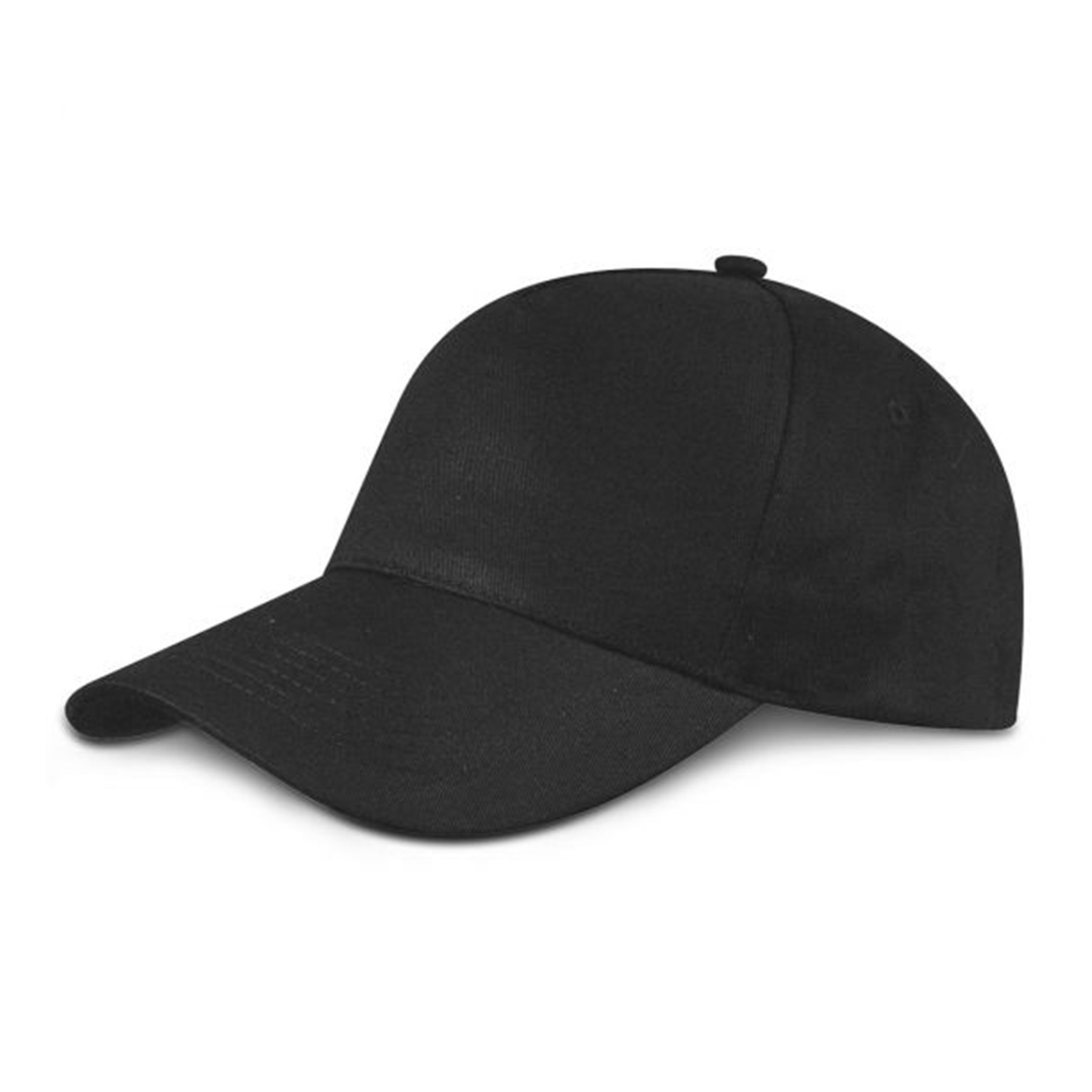 Baseballkappe, 5-Panel, 100 % Baumwolle, Azurblau - BLK - BLK – Schwarz