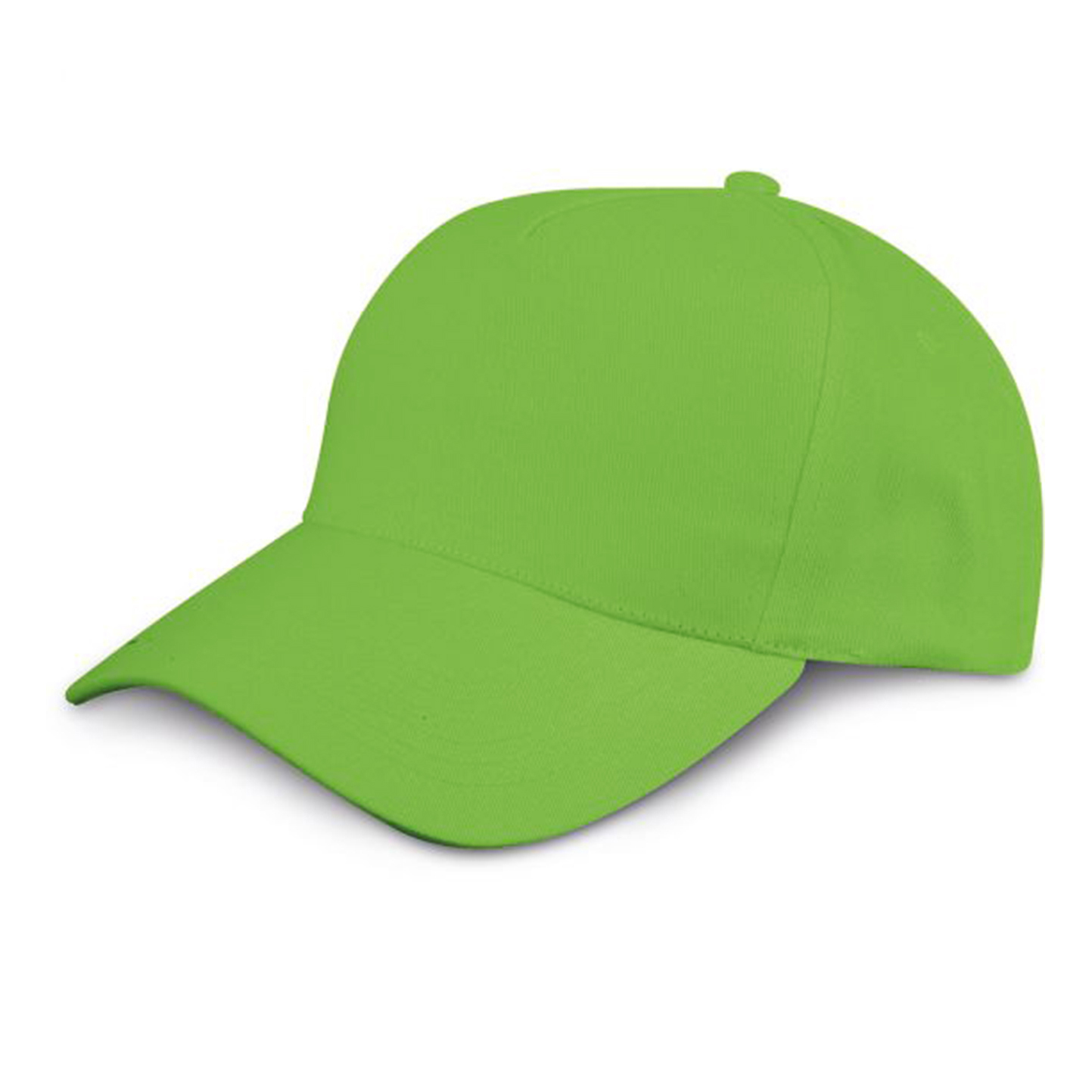 Baseballkappe, 5-Panel, 100 % Baumwolle, Azurblau - DIE - Limette
