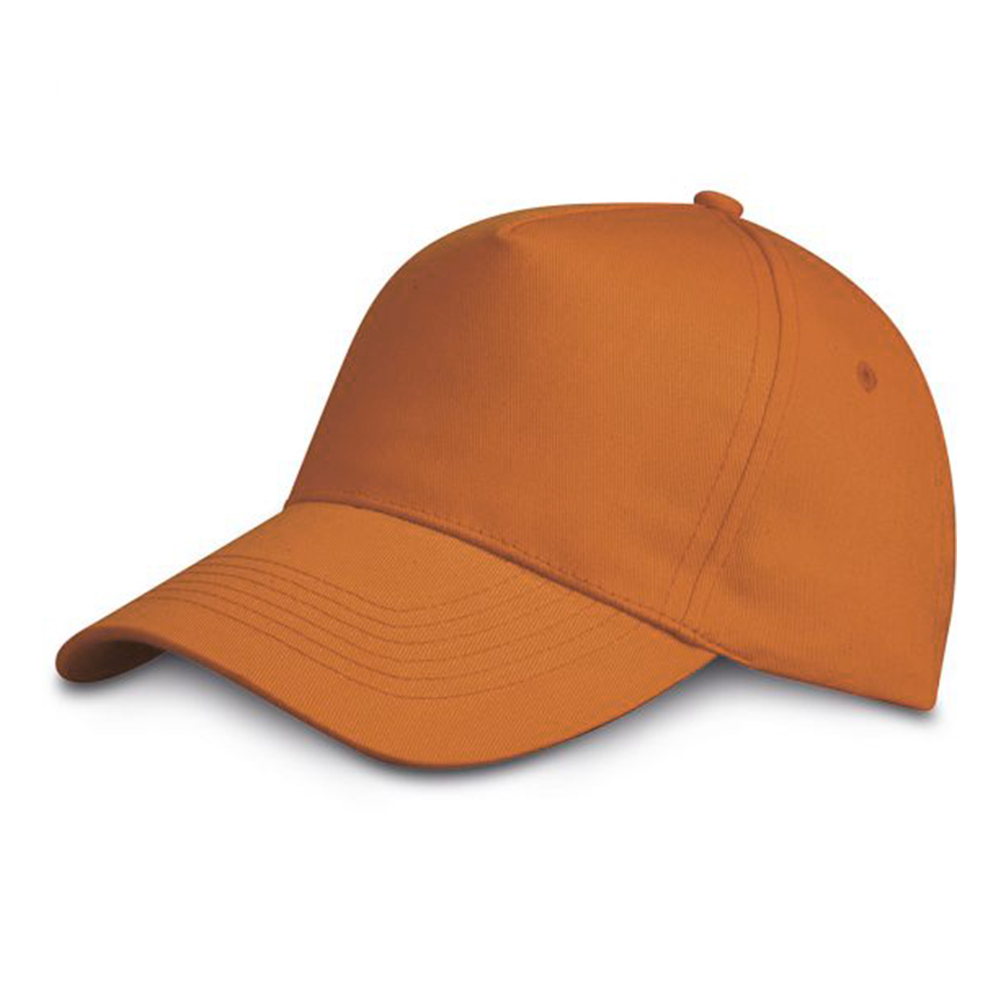 Baseballkappe, 5-Panel, 100 % Baumwolle, Azurblau - ODER - Orange