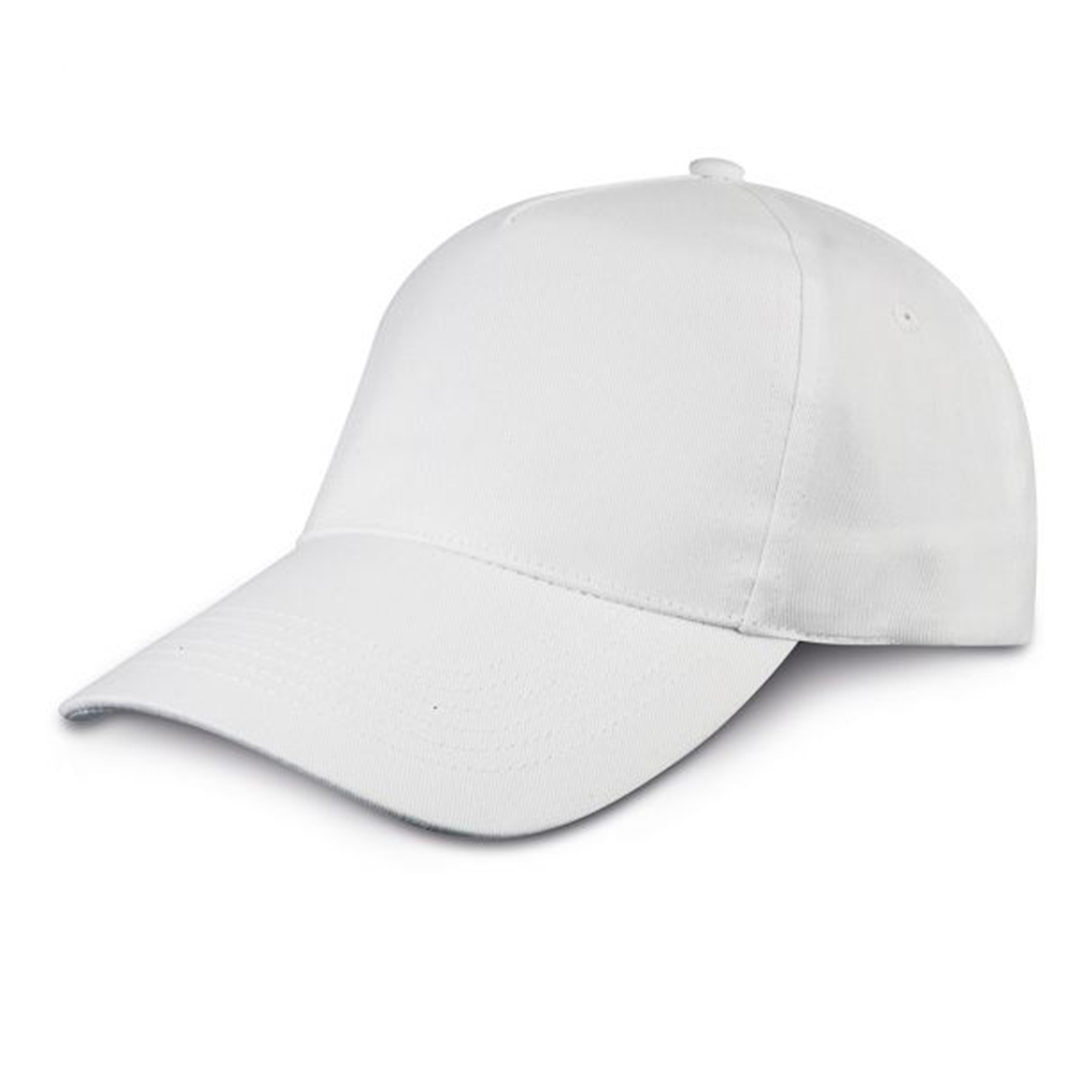 Baseballkappe, 5-Panel, 100 % Baumwolle, Azurblau - WH - WH – Weiß