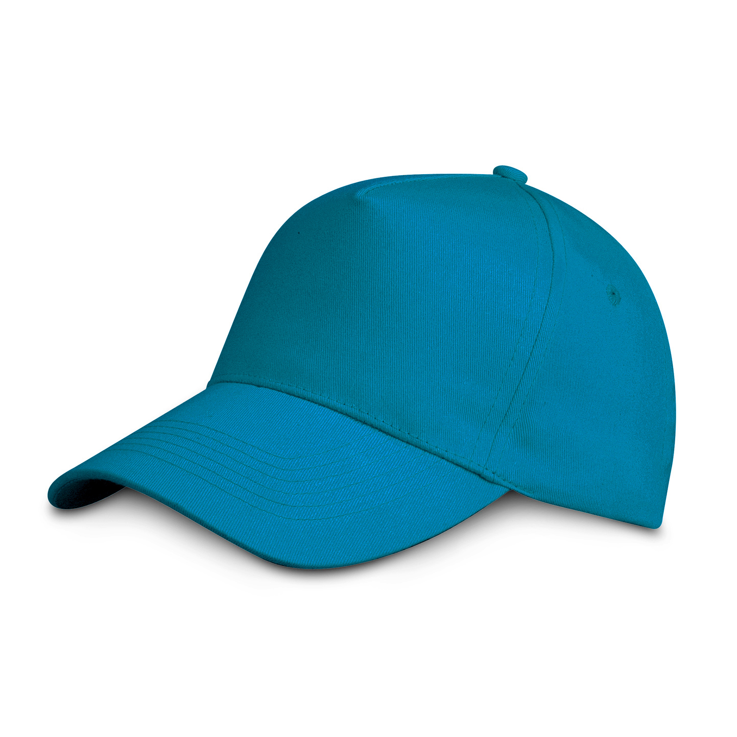 Baseballkappe, 5-Panel, 100 % Baumwolle, Azurblau - AZ - Azure