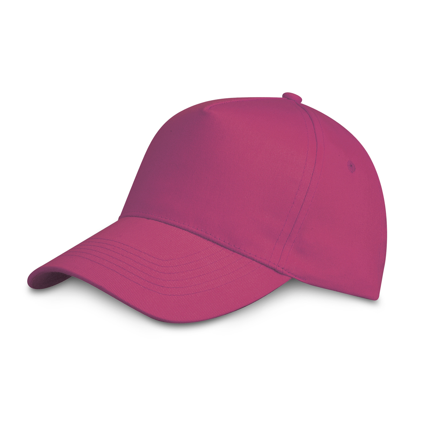 Baseballkappe, 5-Panel, 100 % Baumwolle, Azurblau - FU - Fuchsia