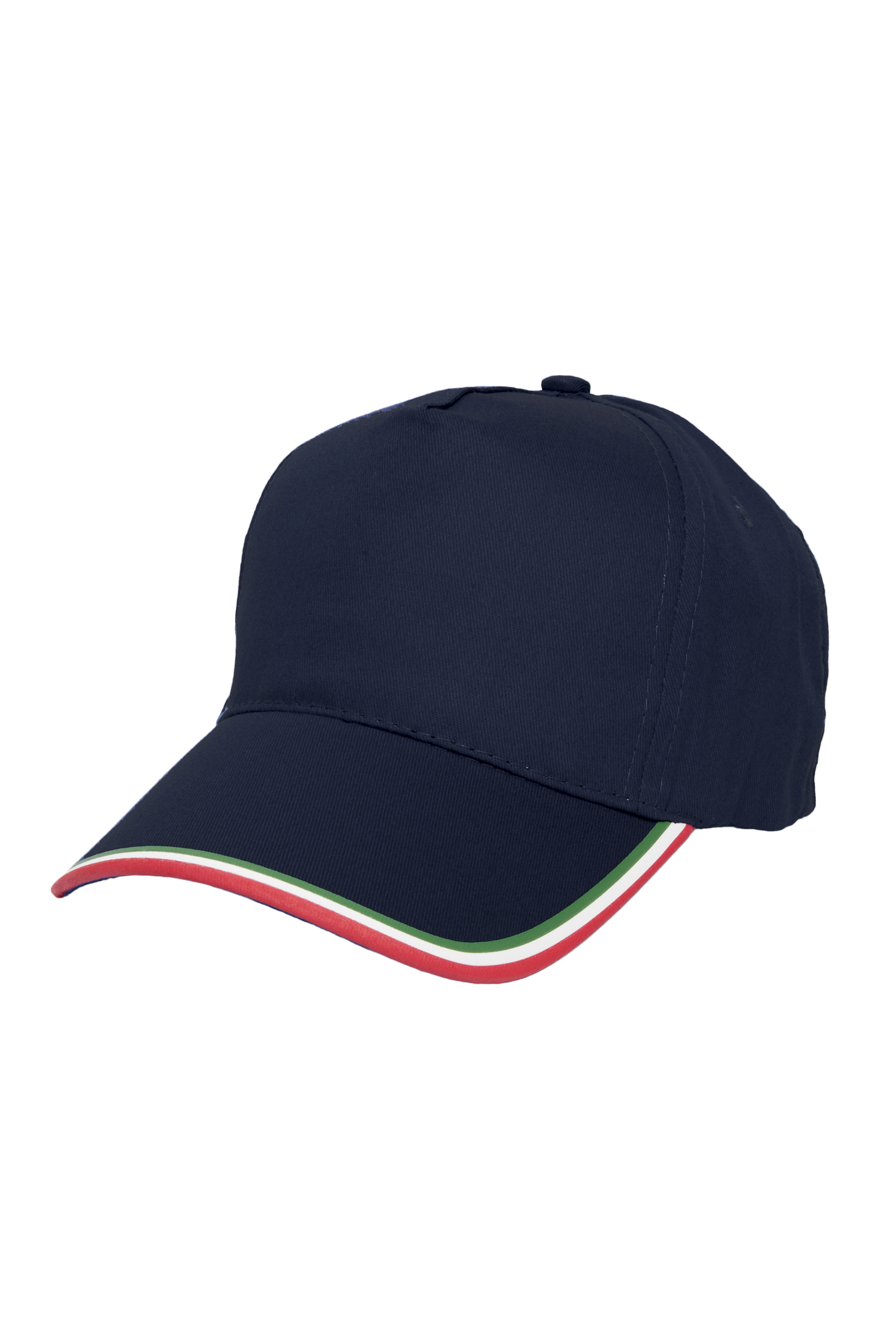Italienische 5-Panel-Cap, 100 % Baumwolle, Marineblau - NY - NAV – Marine