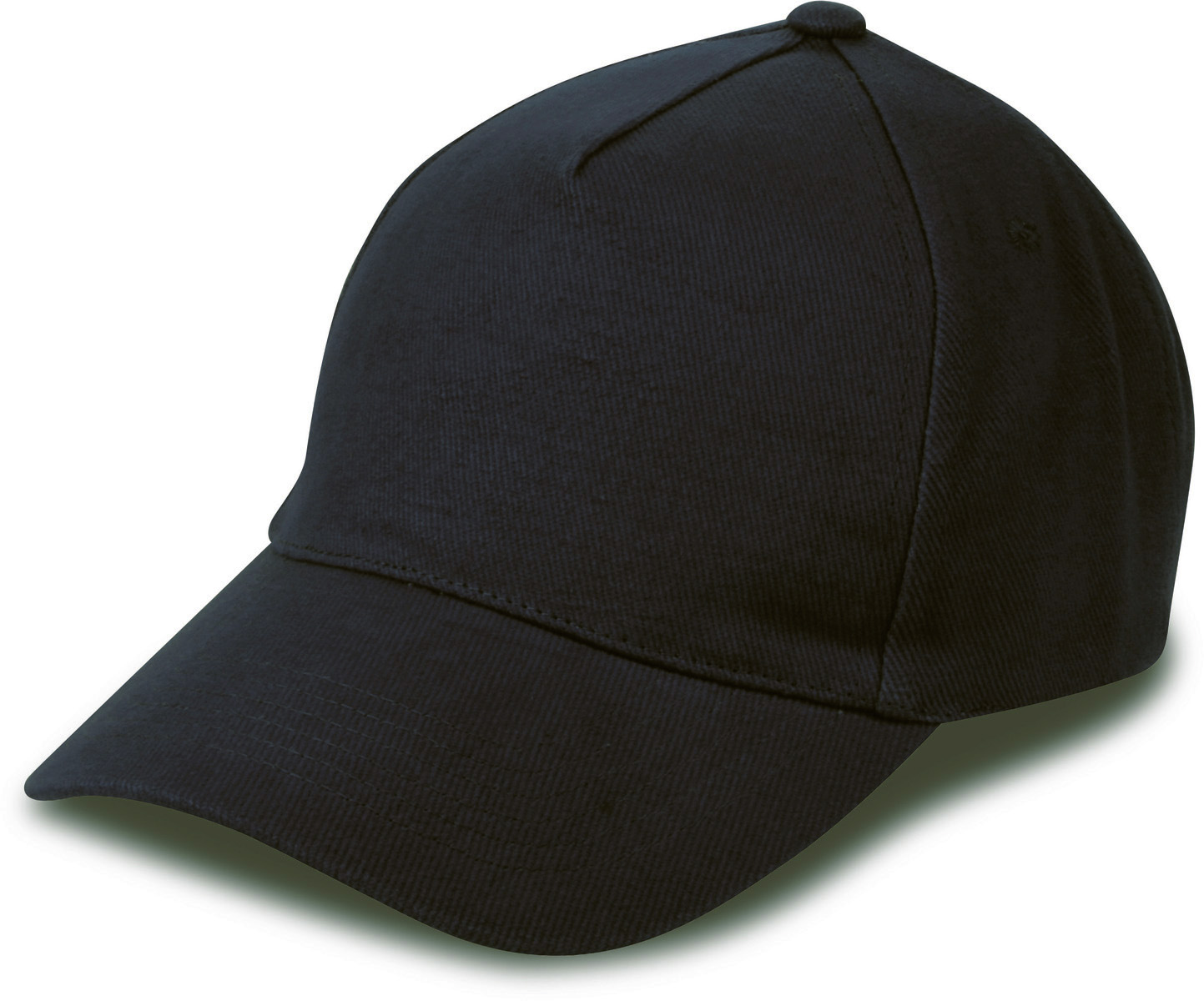 Schweres Cap, 5-Panel-Design, 100 % Baumwolle, Schwarz - NY - NAV – Marine