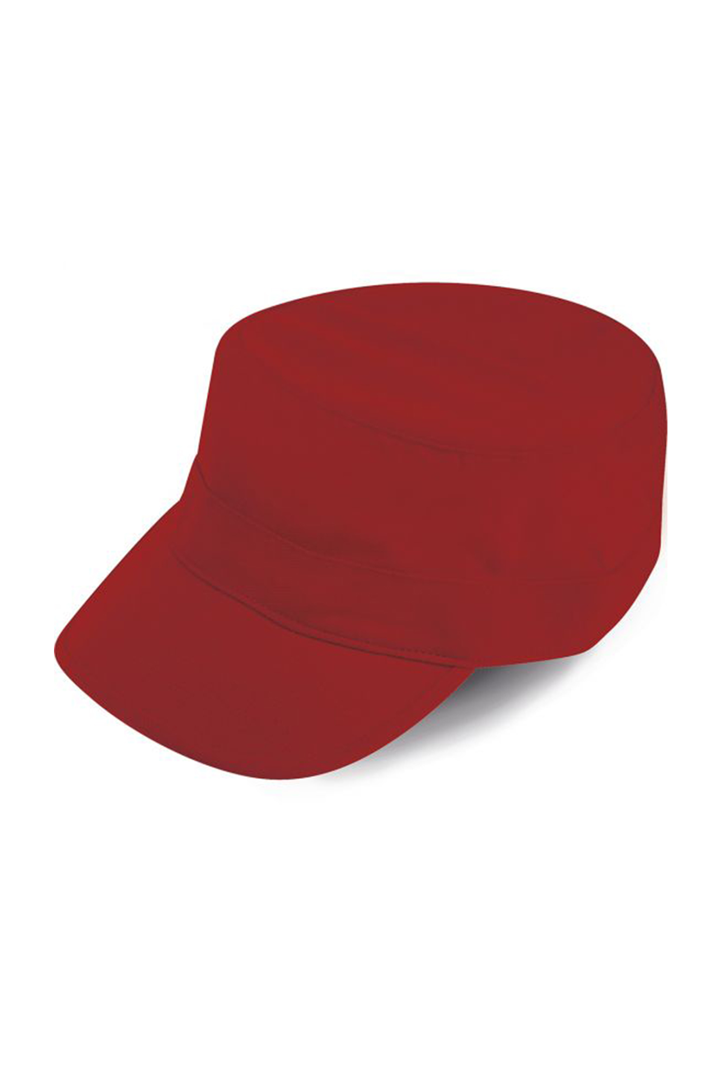 Mission Cap, 3-Panel-Design, 100 % Baumwolle, Beige - RD - Rot