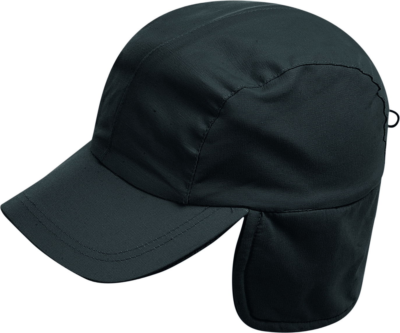 Kanadische Kappe, 4-teilig, Nylon/Flor, Schwarz - BK - BLK – Schwarz