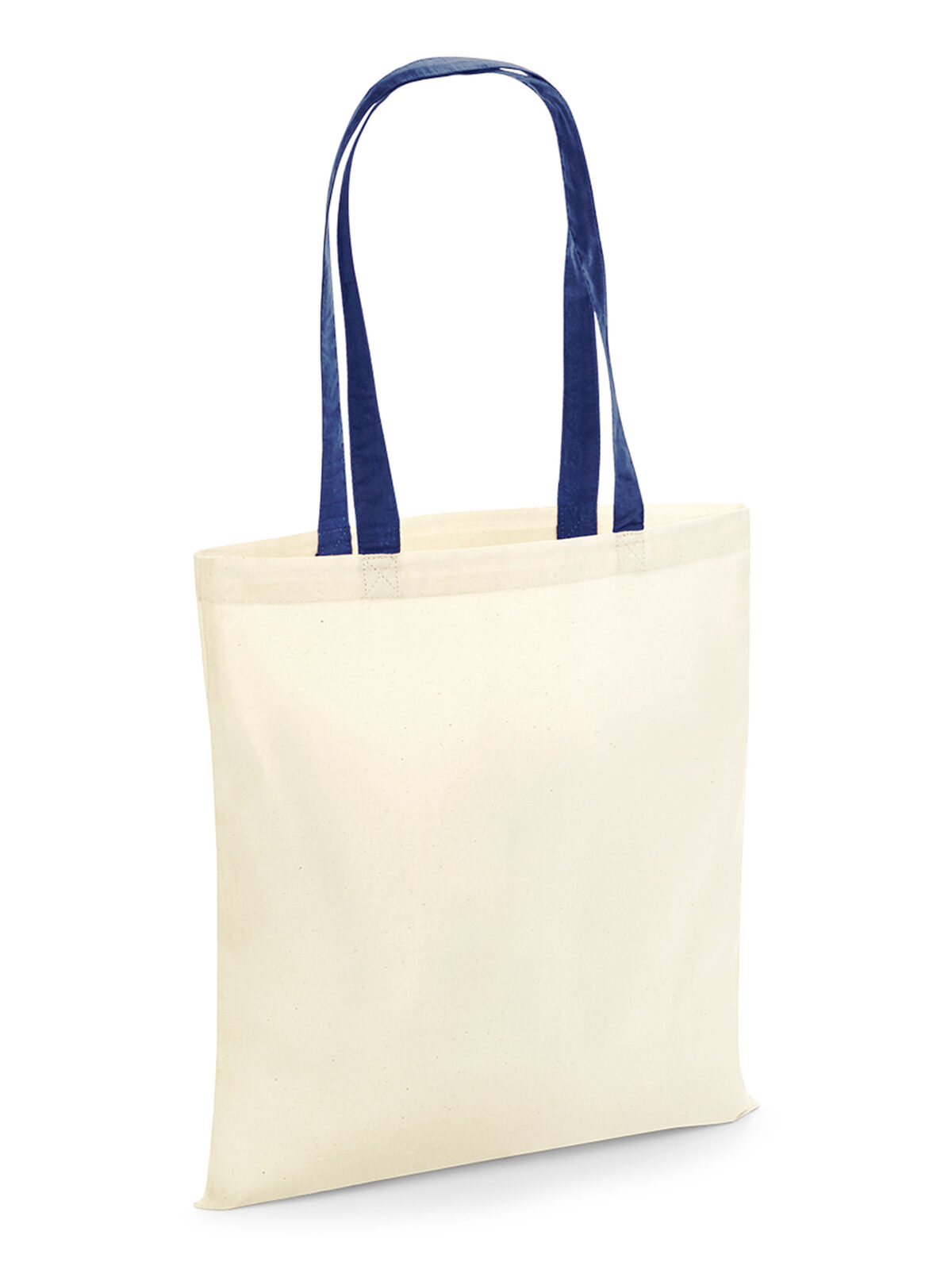 Tasche fürs Leben – Kontrastgriffe - Natur/Französisches Marineblau