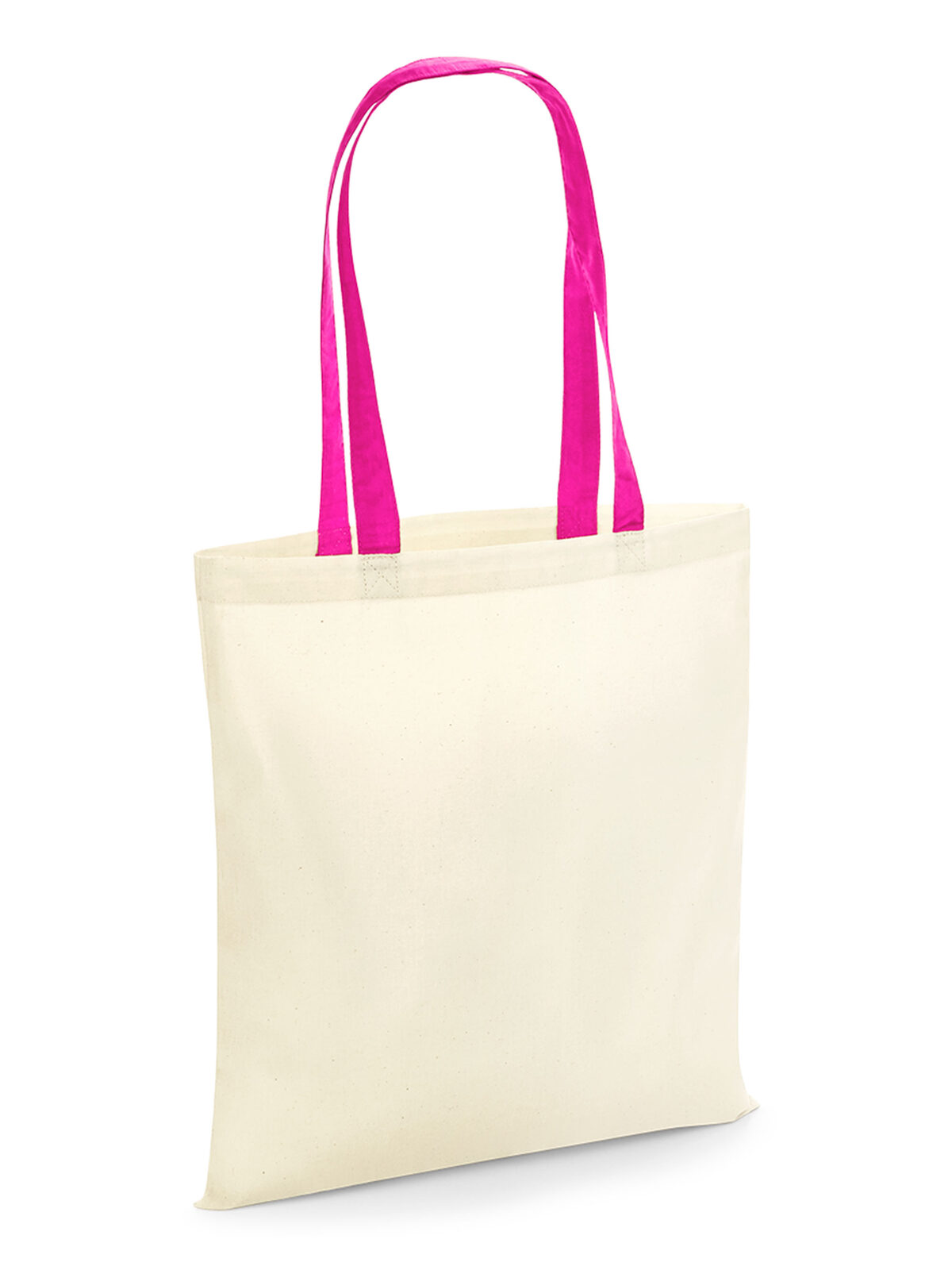 Tasche fürs Leben – Kontrastgriffe - Natur/Fuchsia