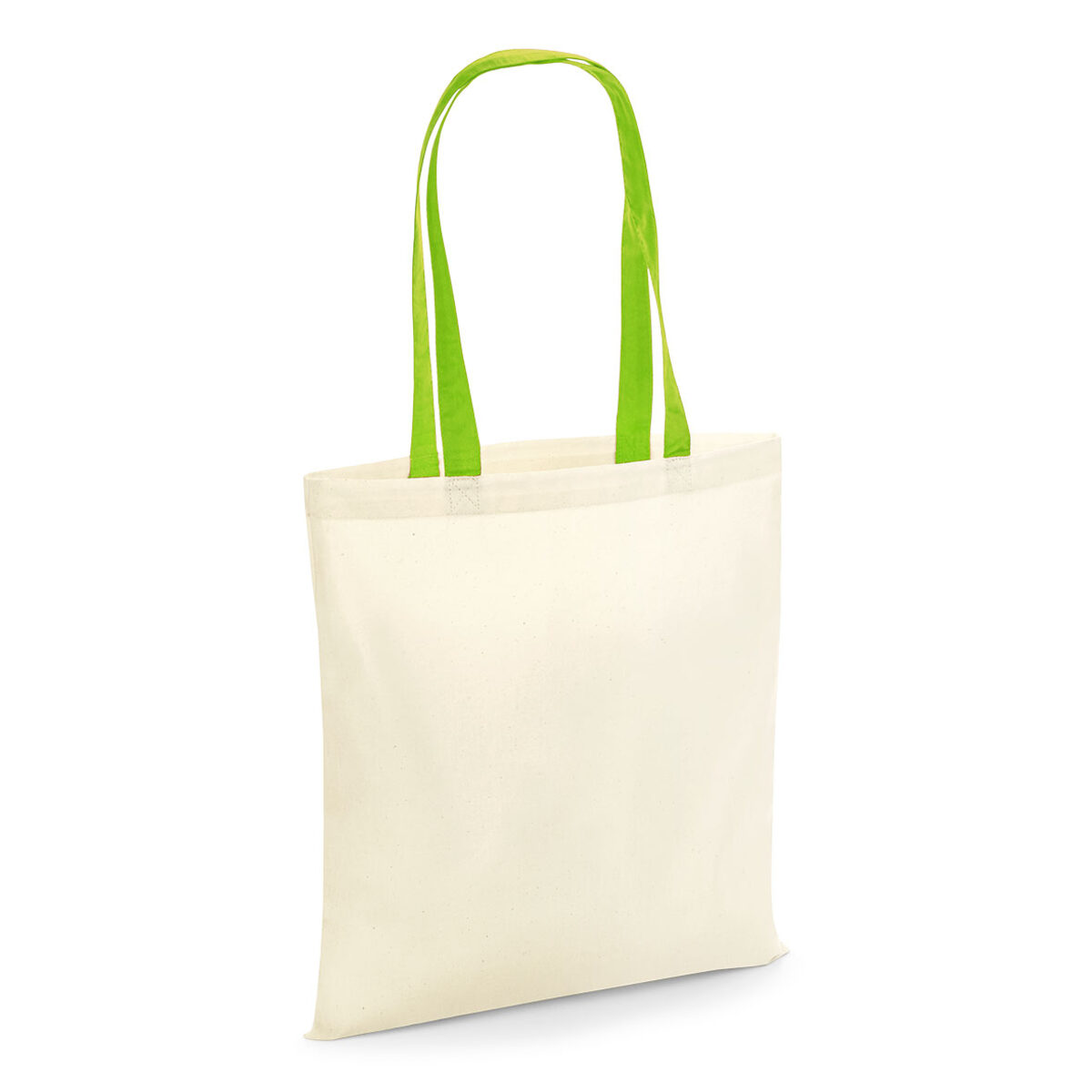 Tasche fürs Leben – Kontrastgriffe - Natur/Limonengrün