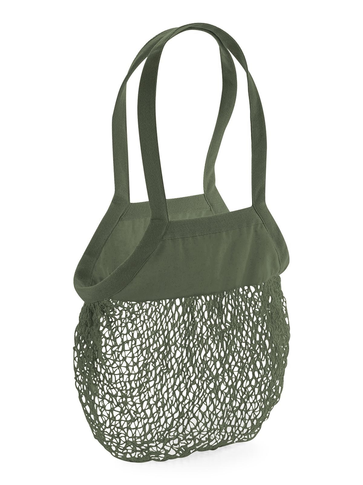 Einkaufstasche aus Bio-Baumwollnetz - OL - Olive