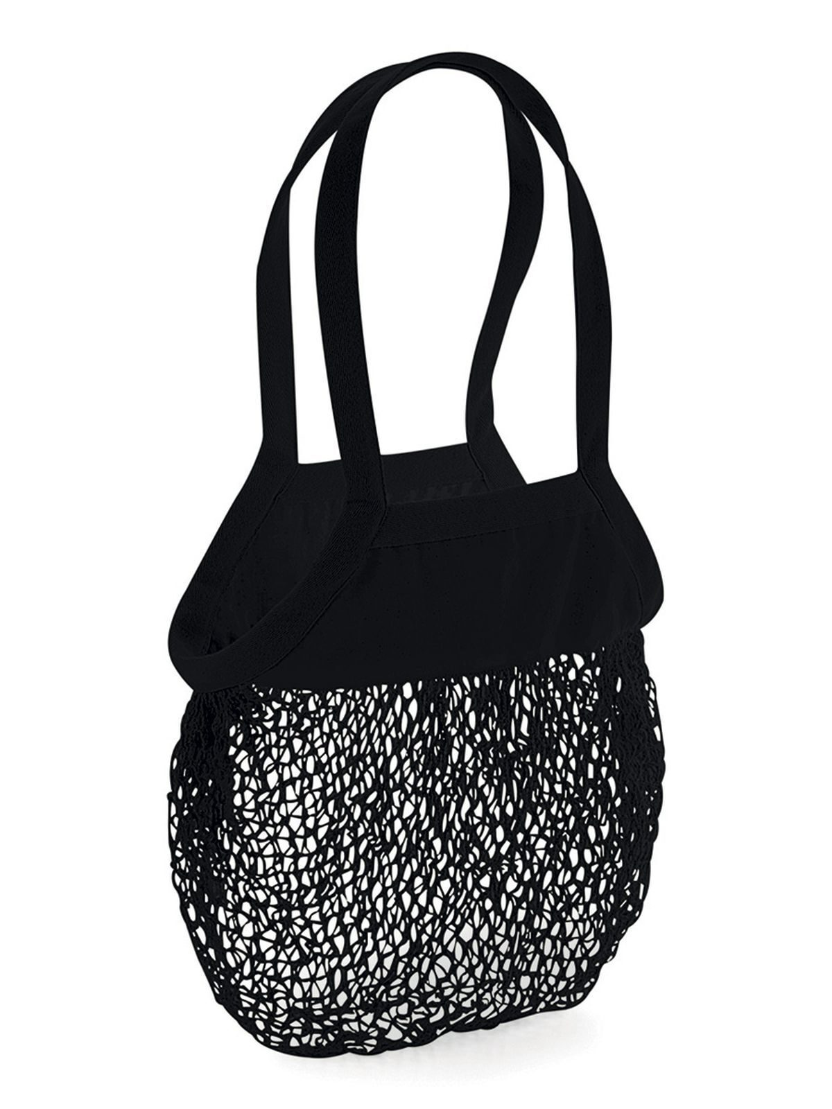 Einkaufstasche aus Bio-Baumwollnetz - BLK - Schwarz