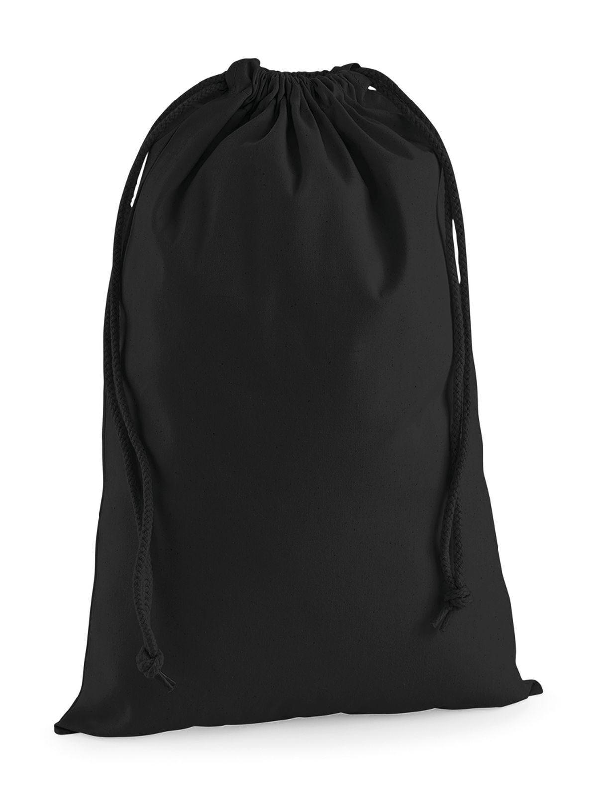 Premium-Baumwoll-Füllbeutel L - BLK - Schwarz