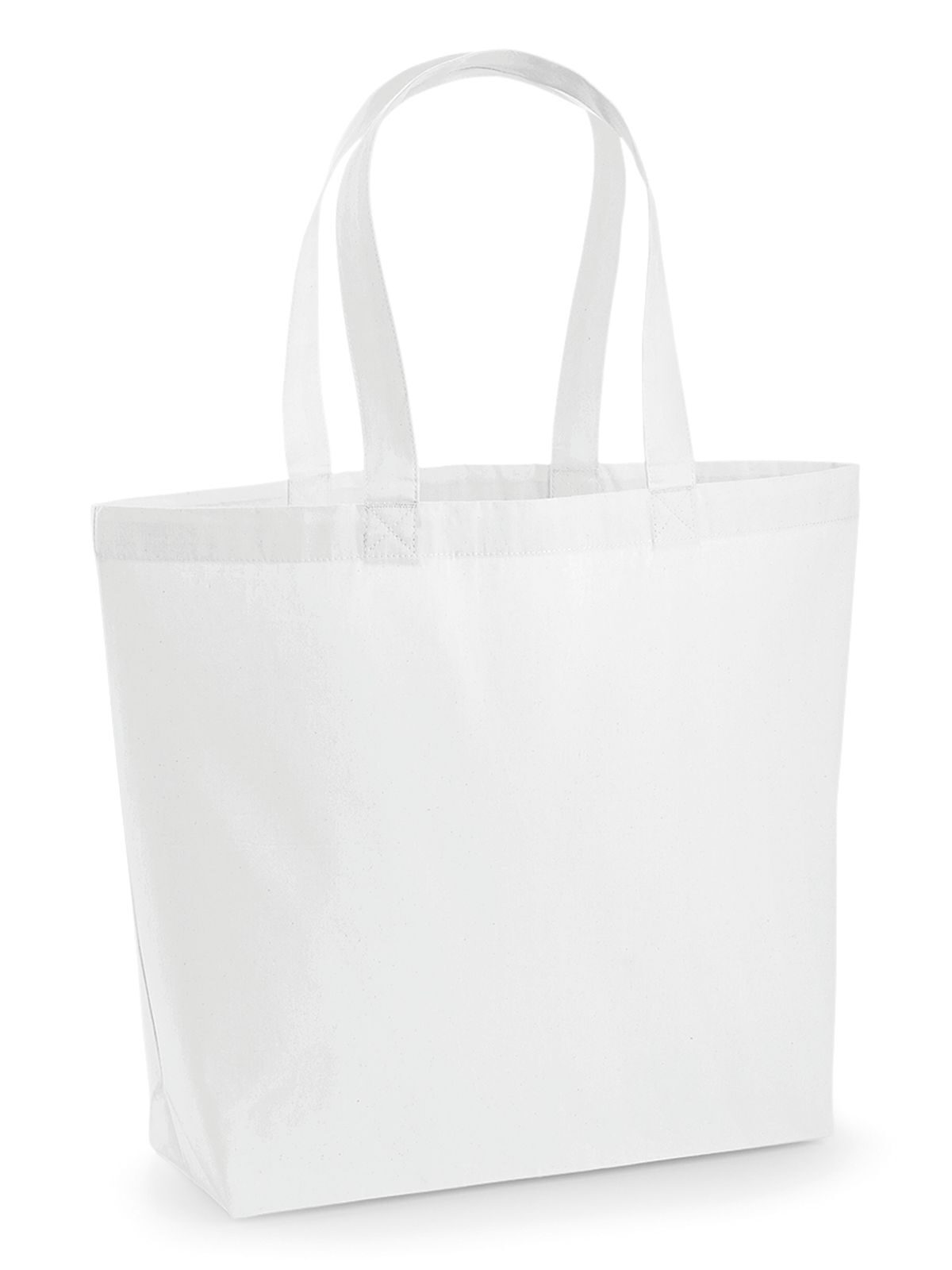 Premium-Maxi-Tasche aus Baumwolle - WHI - Weiß