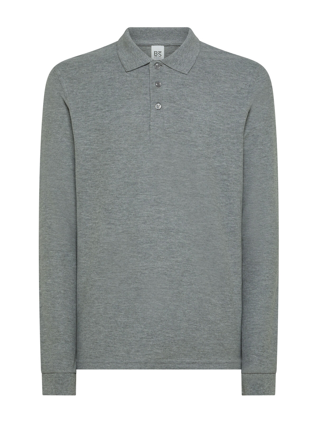 Evolution Polo LS - GY - GY – Graumeliert