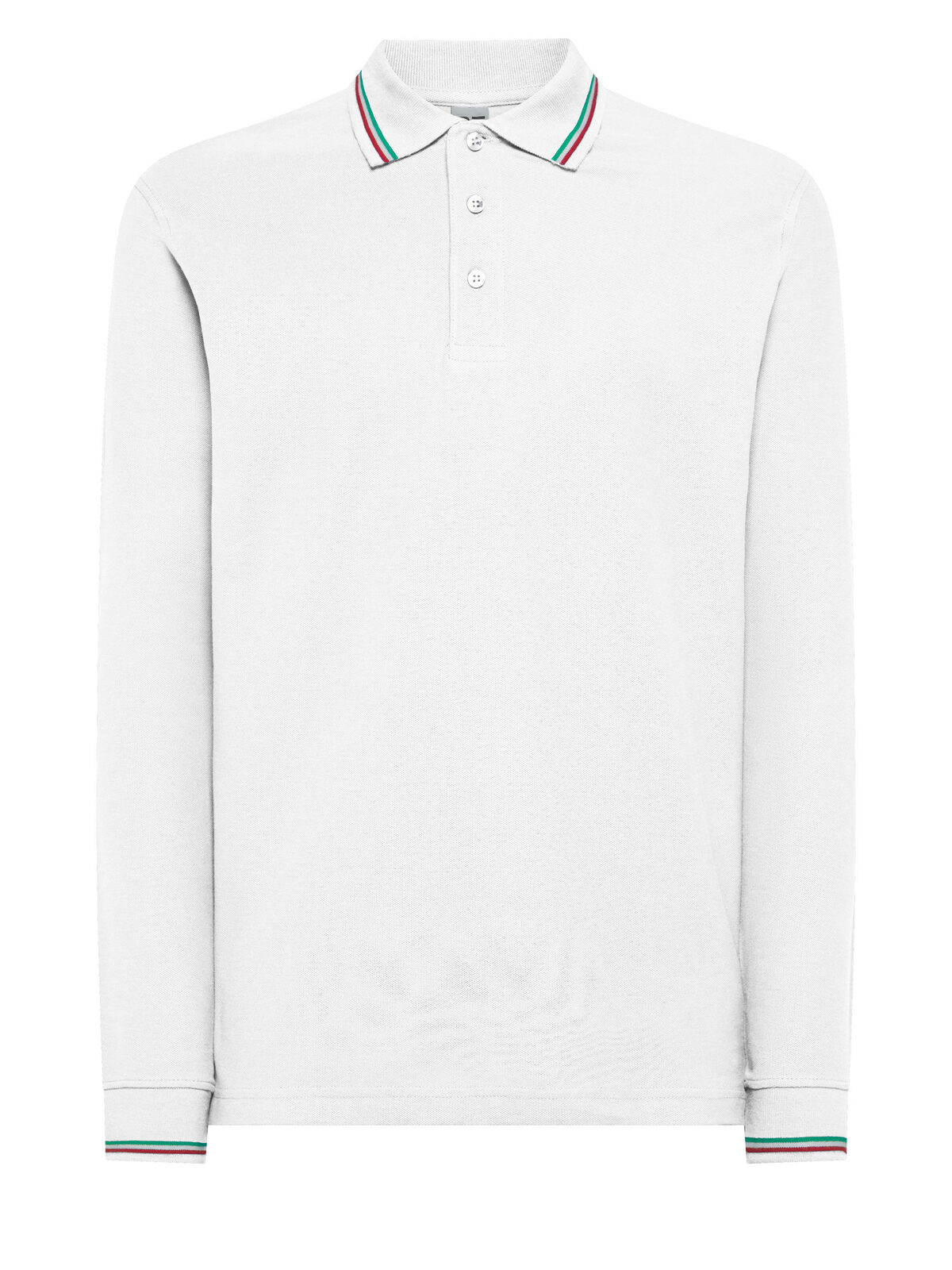 Italienisches Langarm-Polo - WH - WH-WHITE