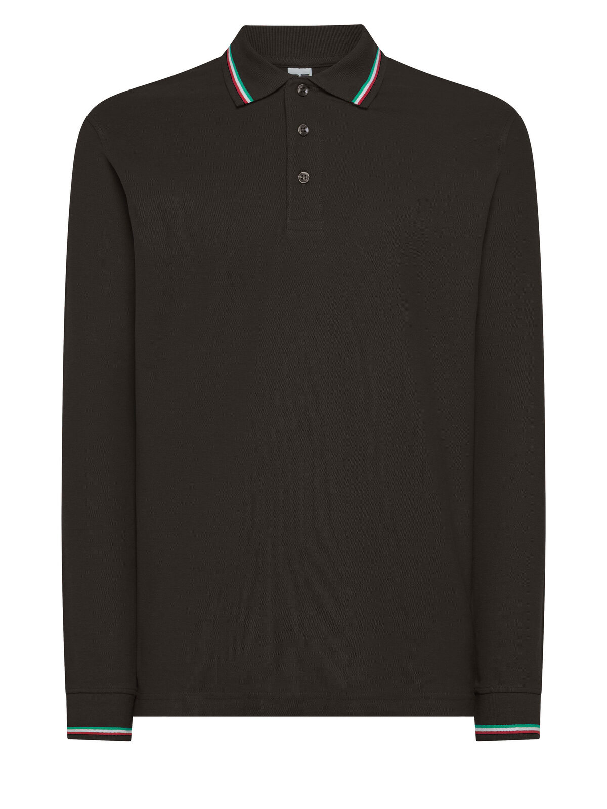 Italienisches Langarm-Polo - BK - BK-SCHWARZ