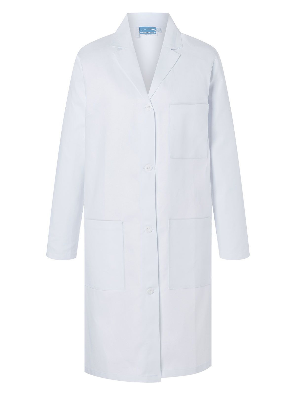 Damen-Arzt- und Laborkittel Basic - 3 - Weiß