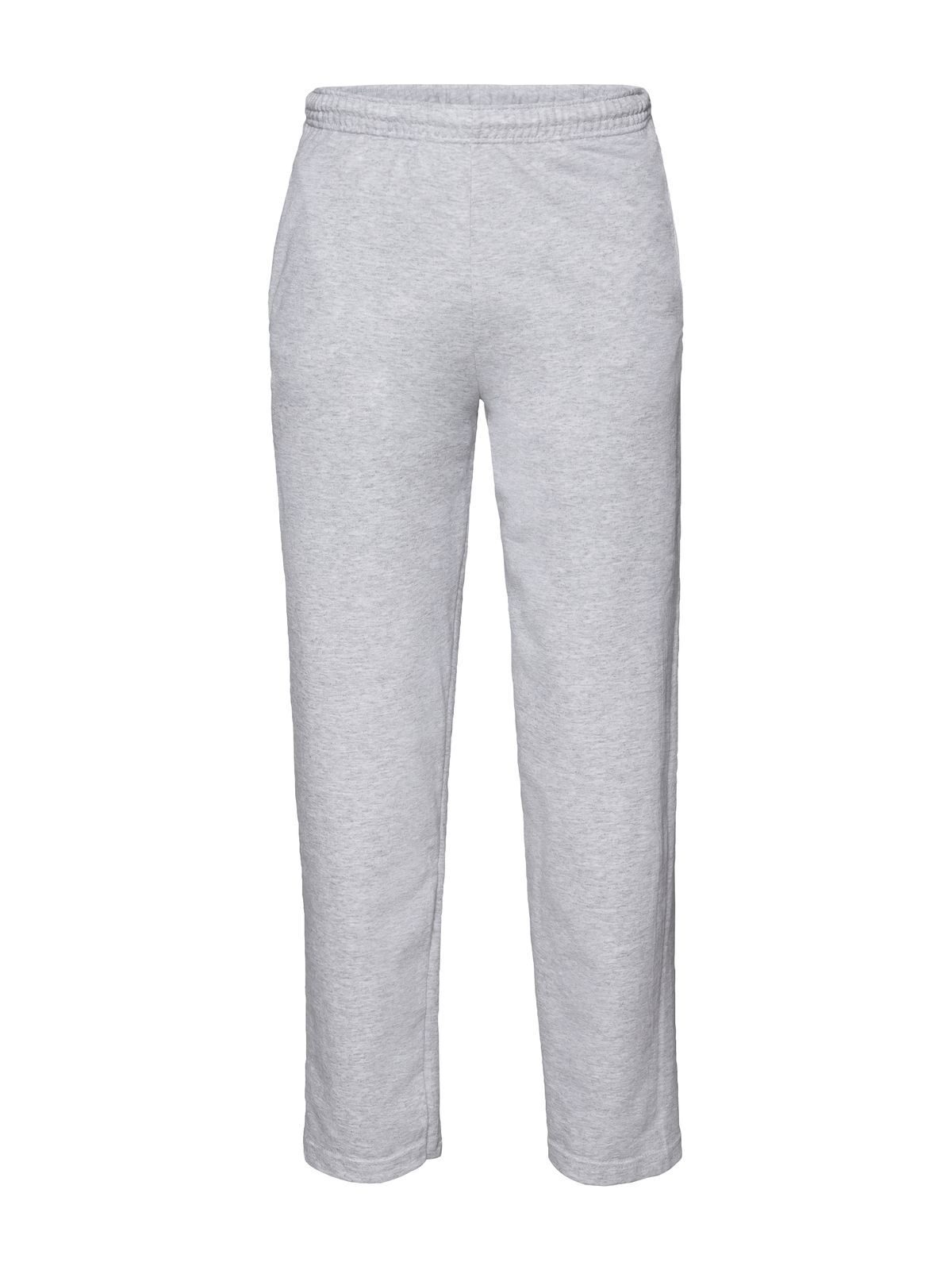 Leichte Jogginghose mit offenem Saum - 94 - Heidegrau