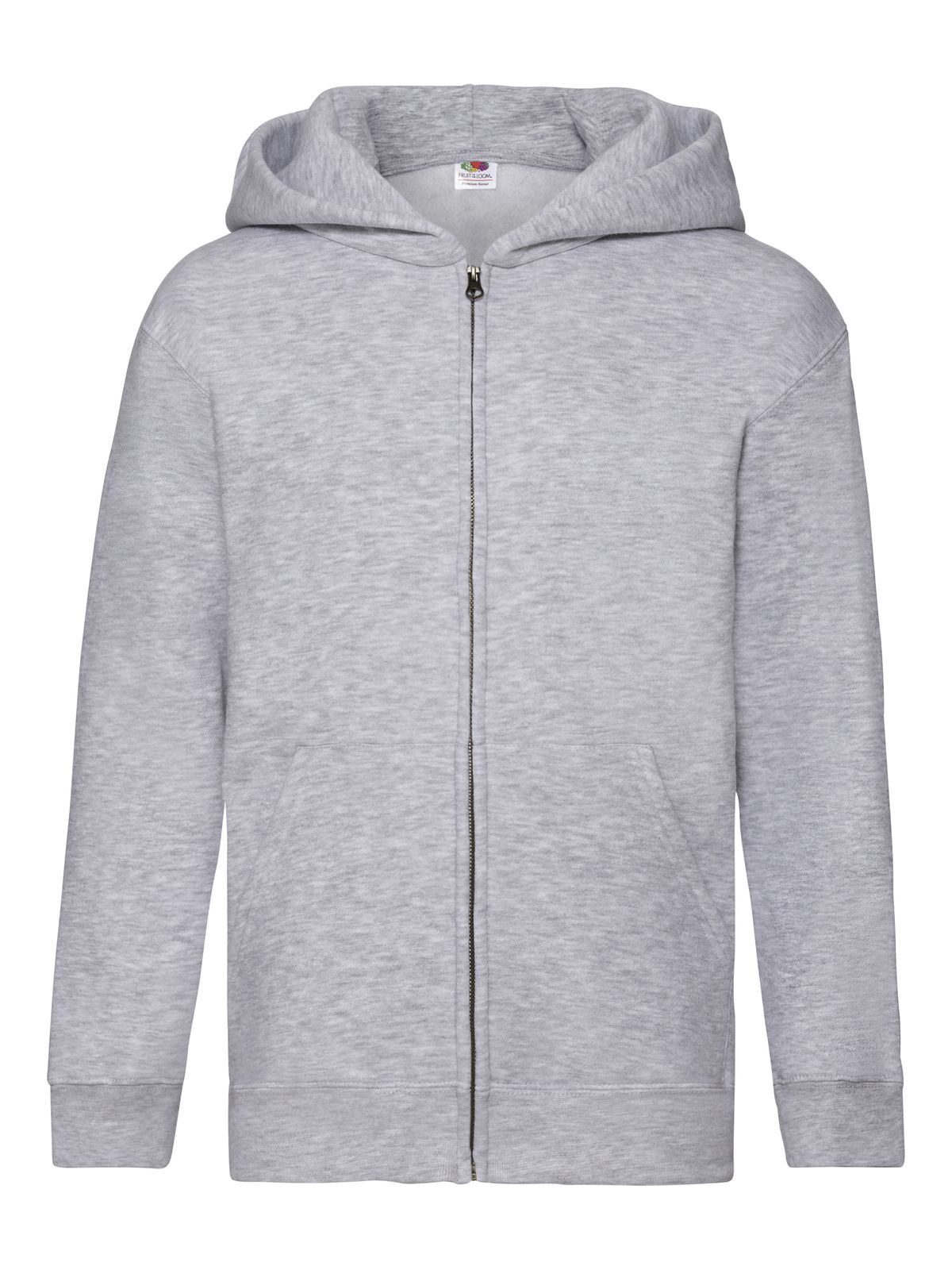 Premium-Sweatjacke mit Kapuze für Kinder - 94 - Heidegrau