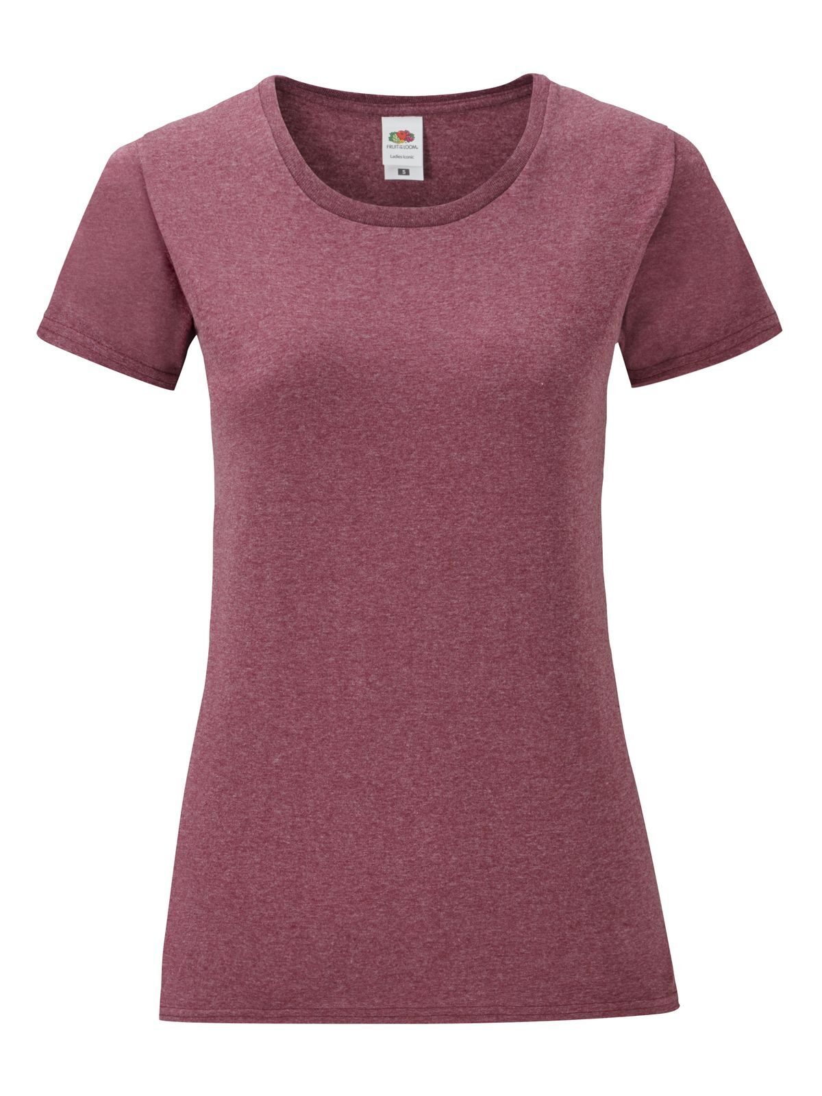 Damen Iconic T - H1 - Heideburgunderrot