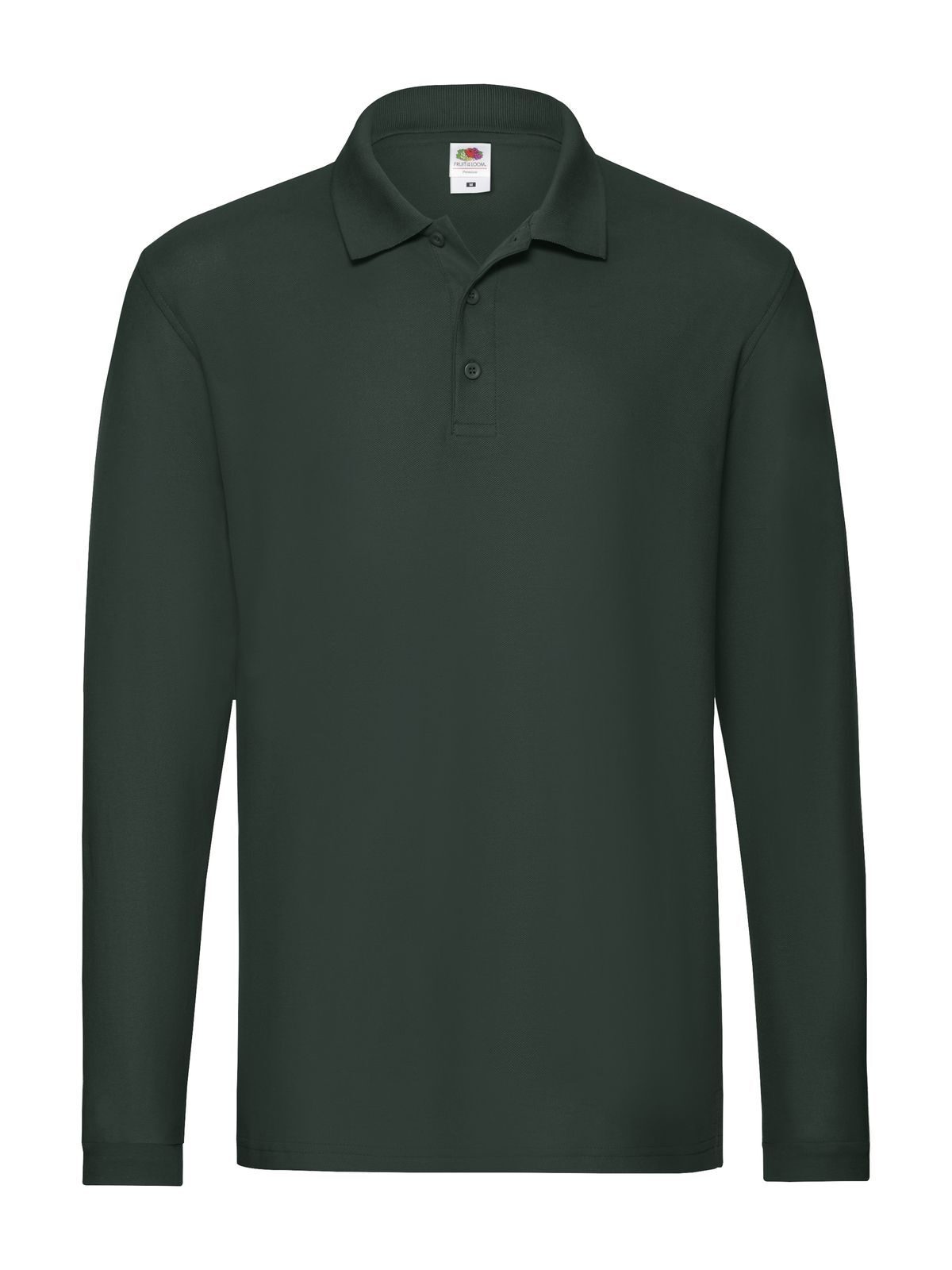 Premium Langarm-Polo - TM - Waldgrün