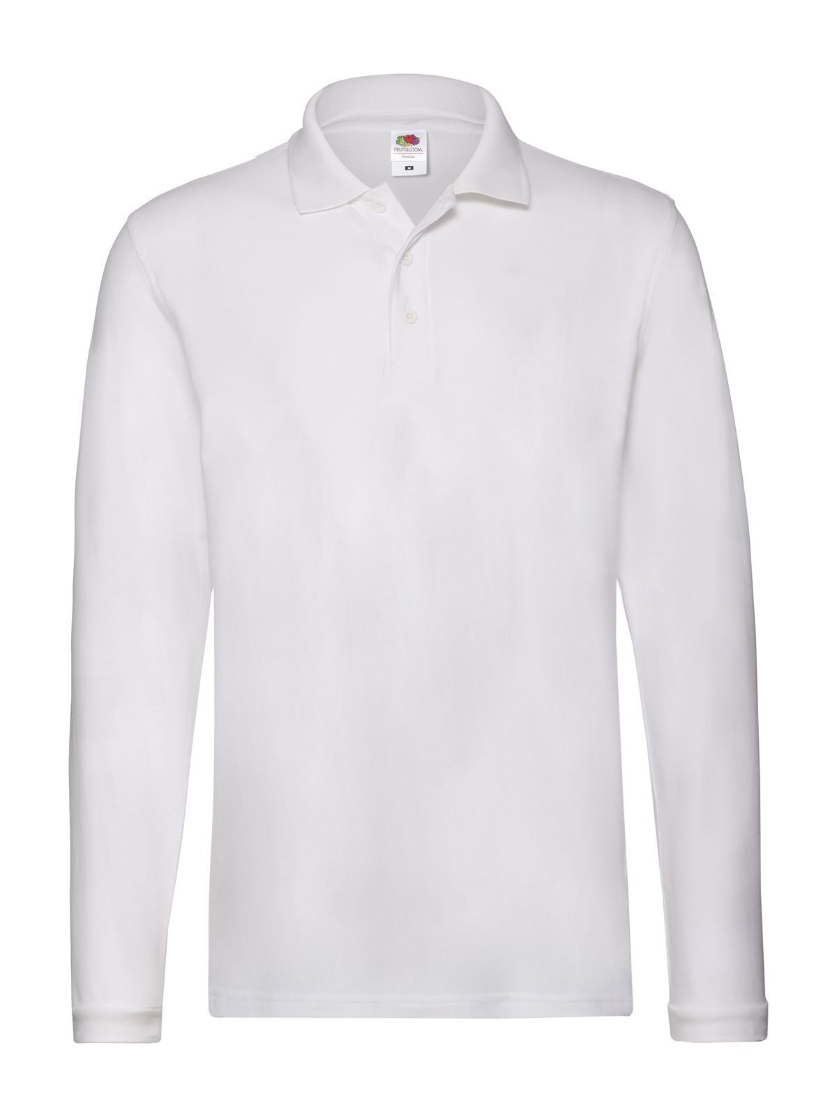 Premium Langarm-Polo - 30 - Weiß