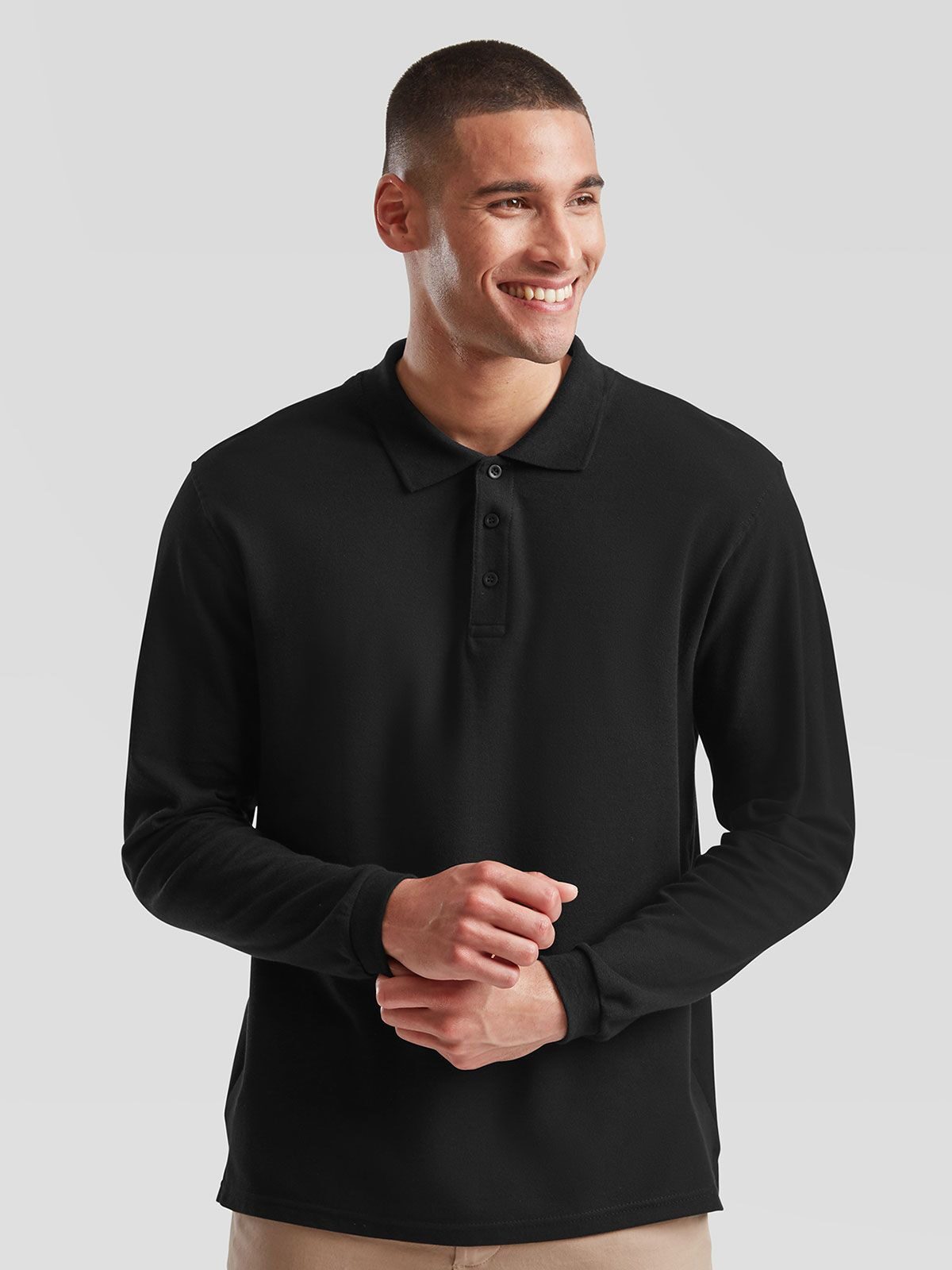 Premium Langarm-Polo