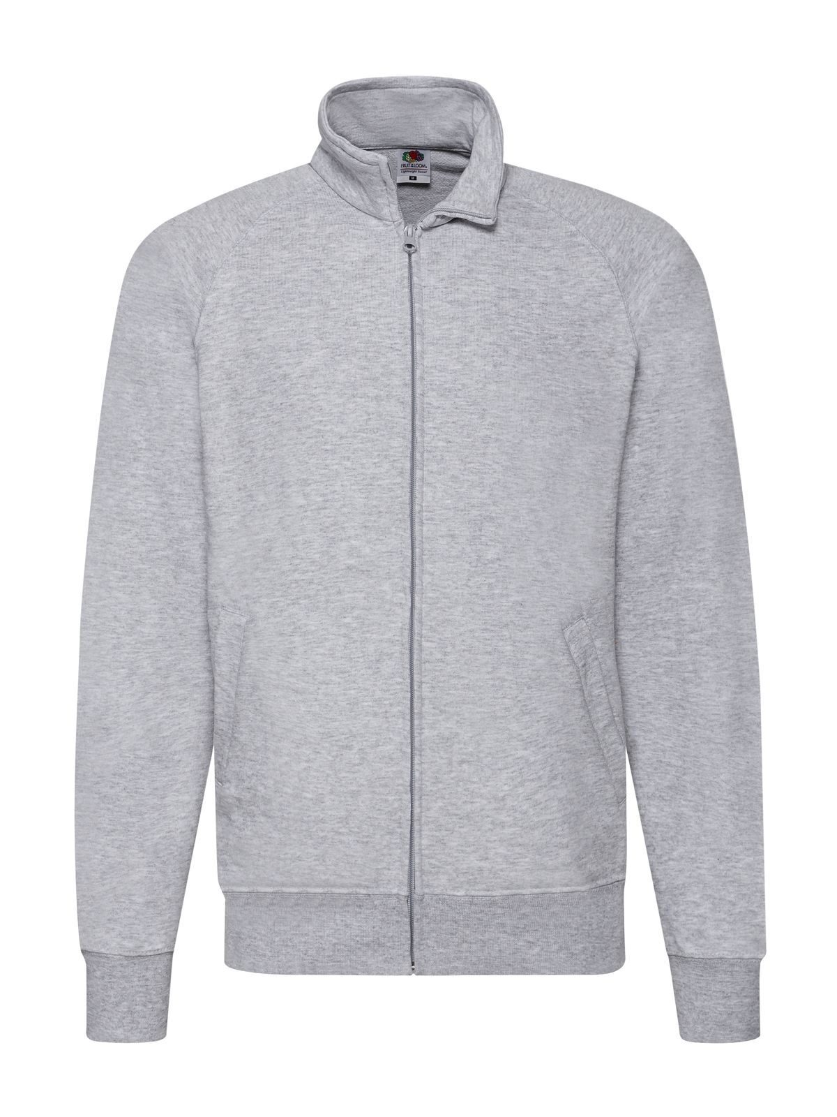 Leichte Sweatjacke - 94 - Heidegrau