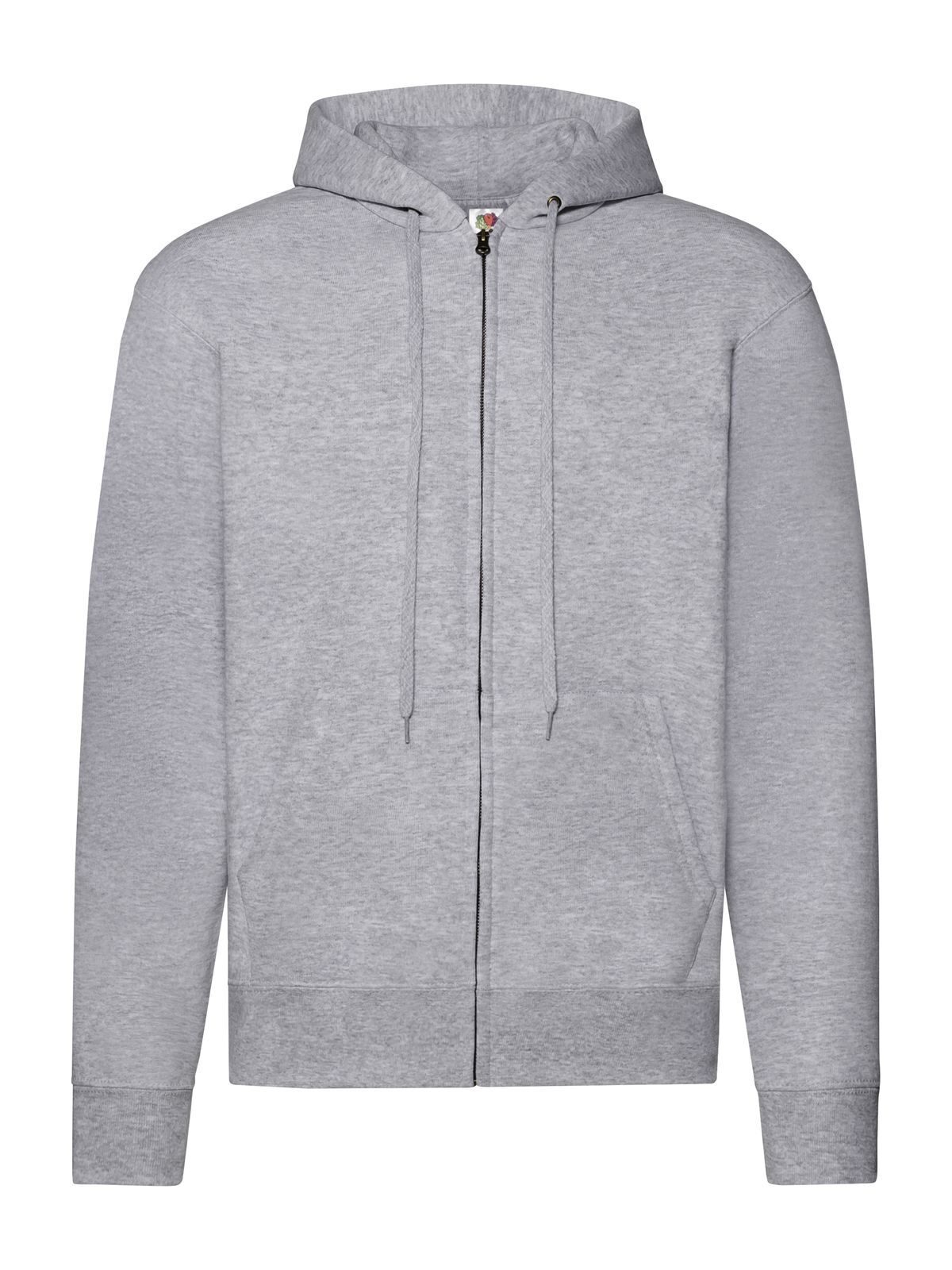 Klassische Kapuzen-Sweatjacke - 94 - Heidegrau