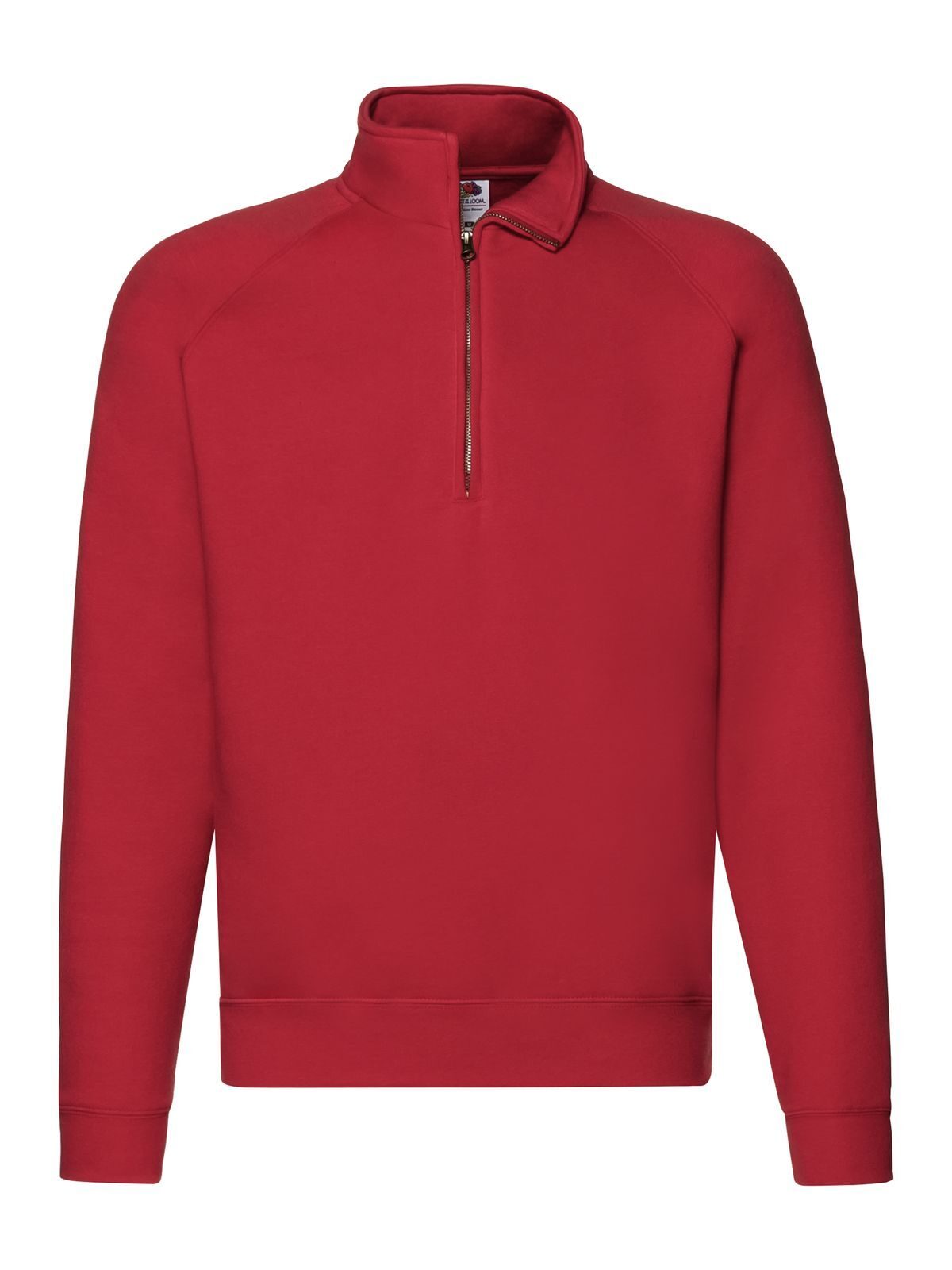 Premium-Raglan-Sweatshirt mit Reißverschlusskragen - 40 - Rot