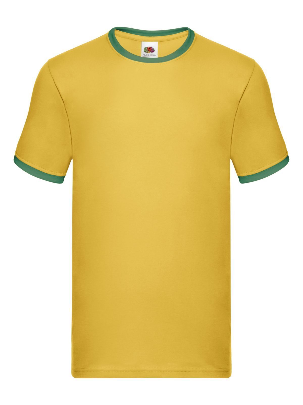 Ringer Tee - AM - Sonnenblume-Kellygrün