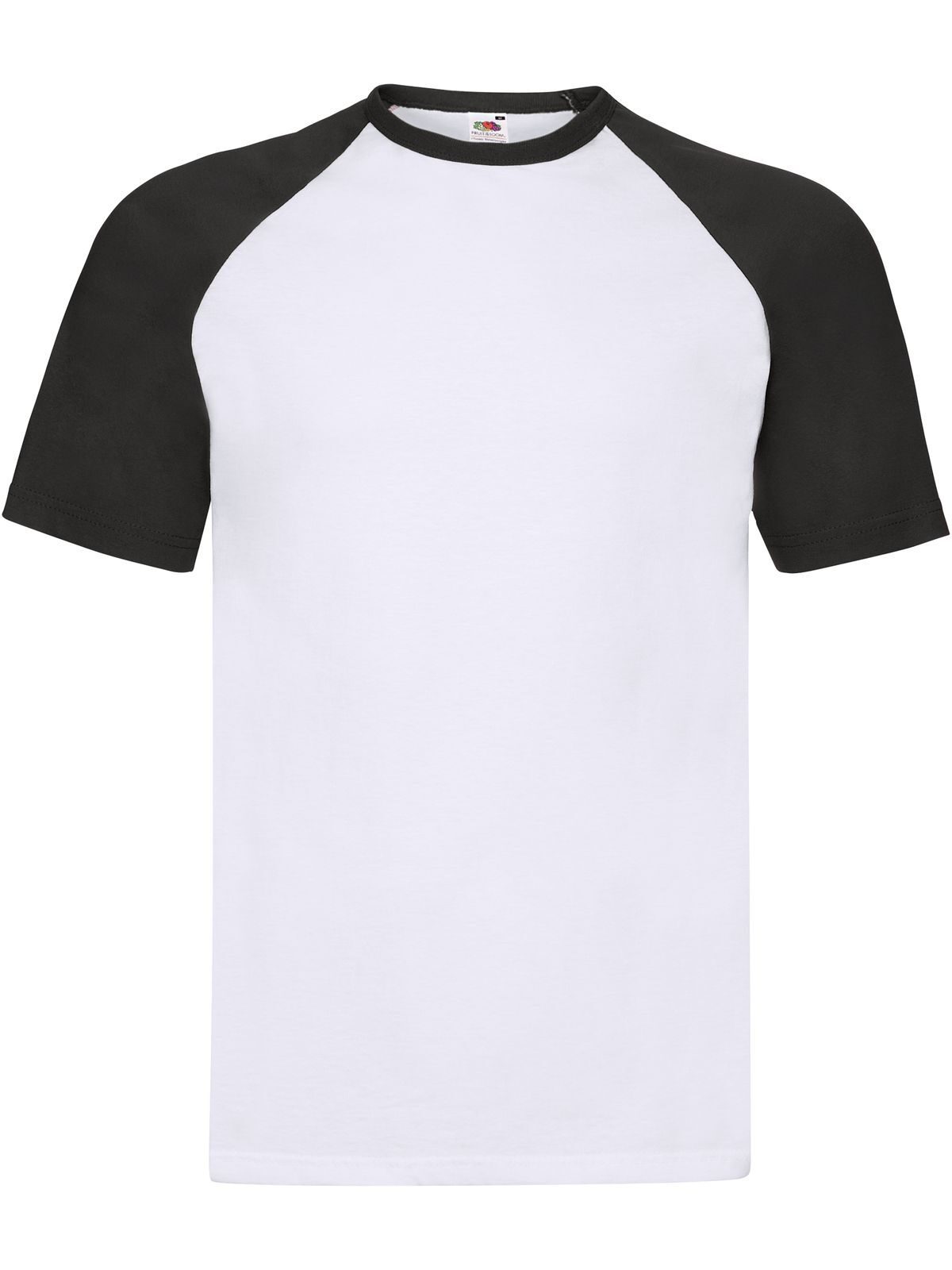 Kurzarm-Baseball-T-Shirt - TH - Weiß-Schwarz