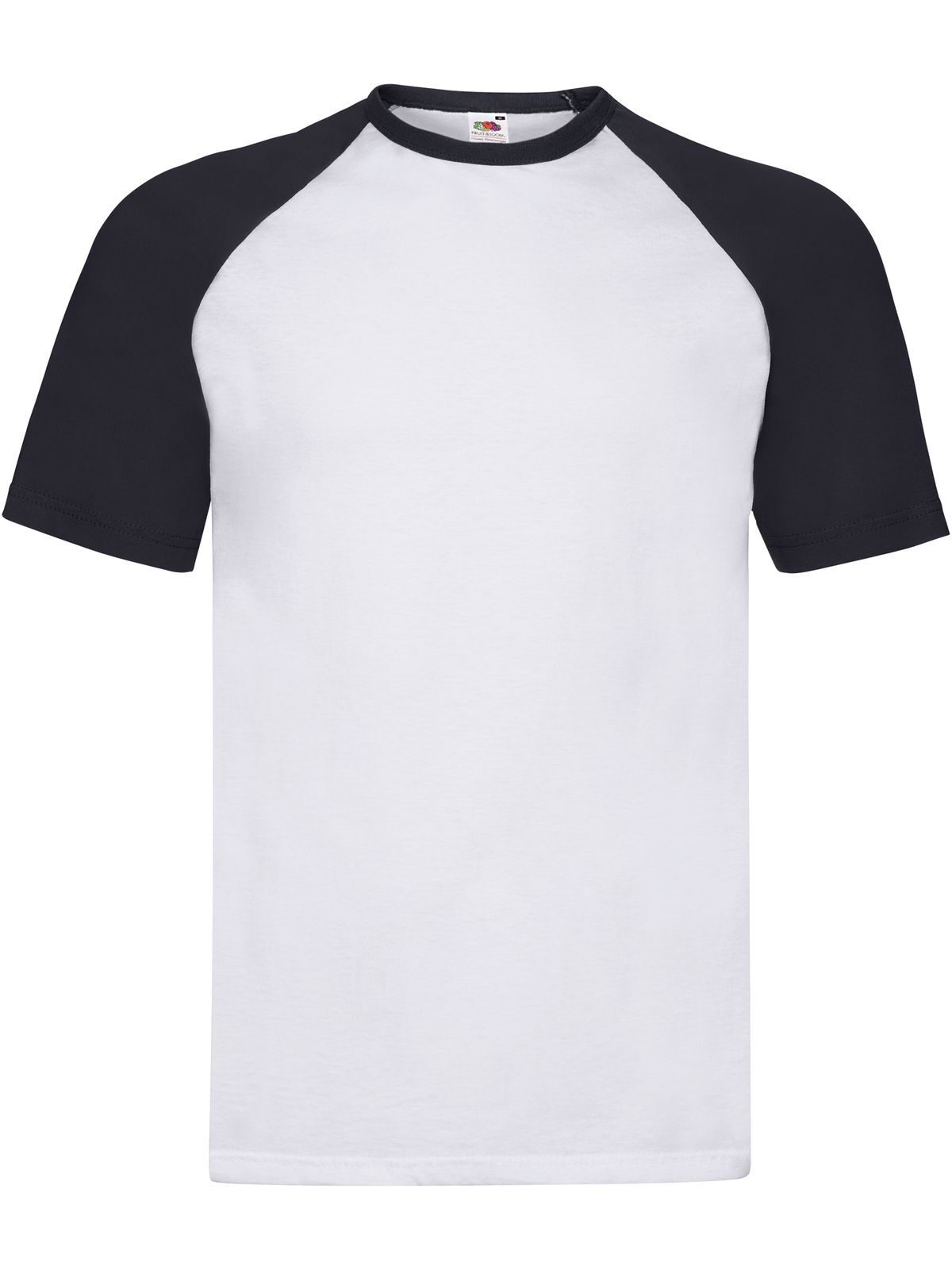 Kurzarm-Baseball-T-Shirt - WE - WE – Weiß-Tiefblau