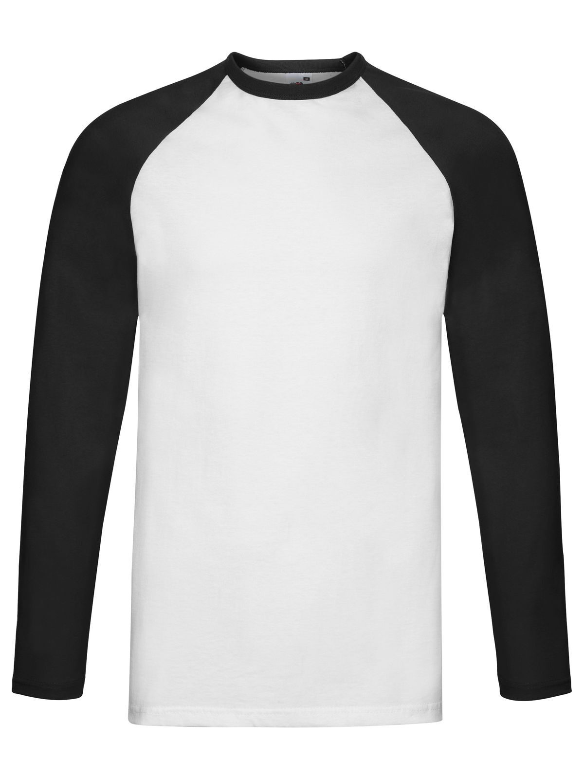 Langarm-Baseball-T-Shirt - TH - Weiß-Schwarz